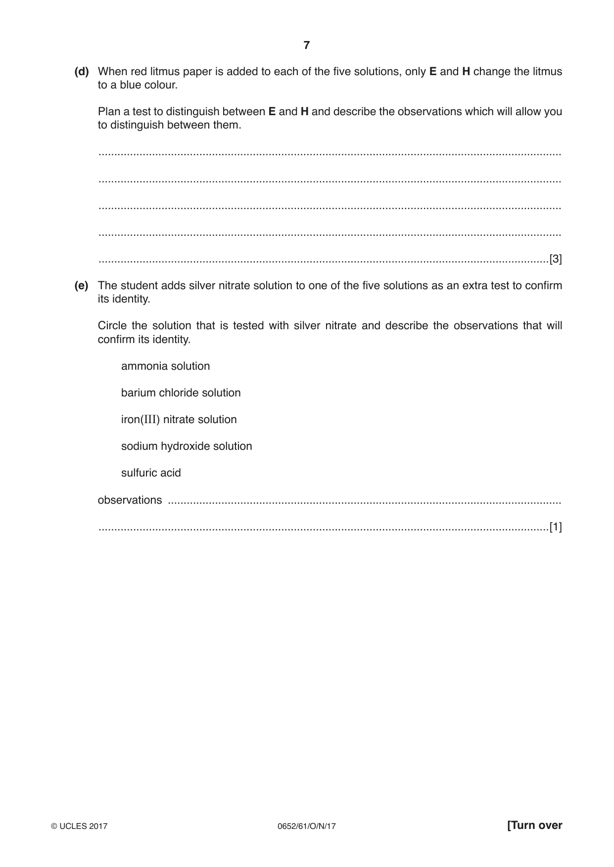 Cambridge IGCSE Physical Science 0652 2017 Oct/Nov Paper 6 · Variant 1 question paper, page 7 of 24