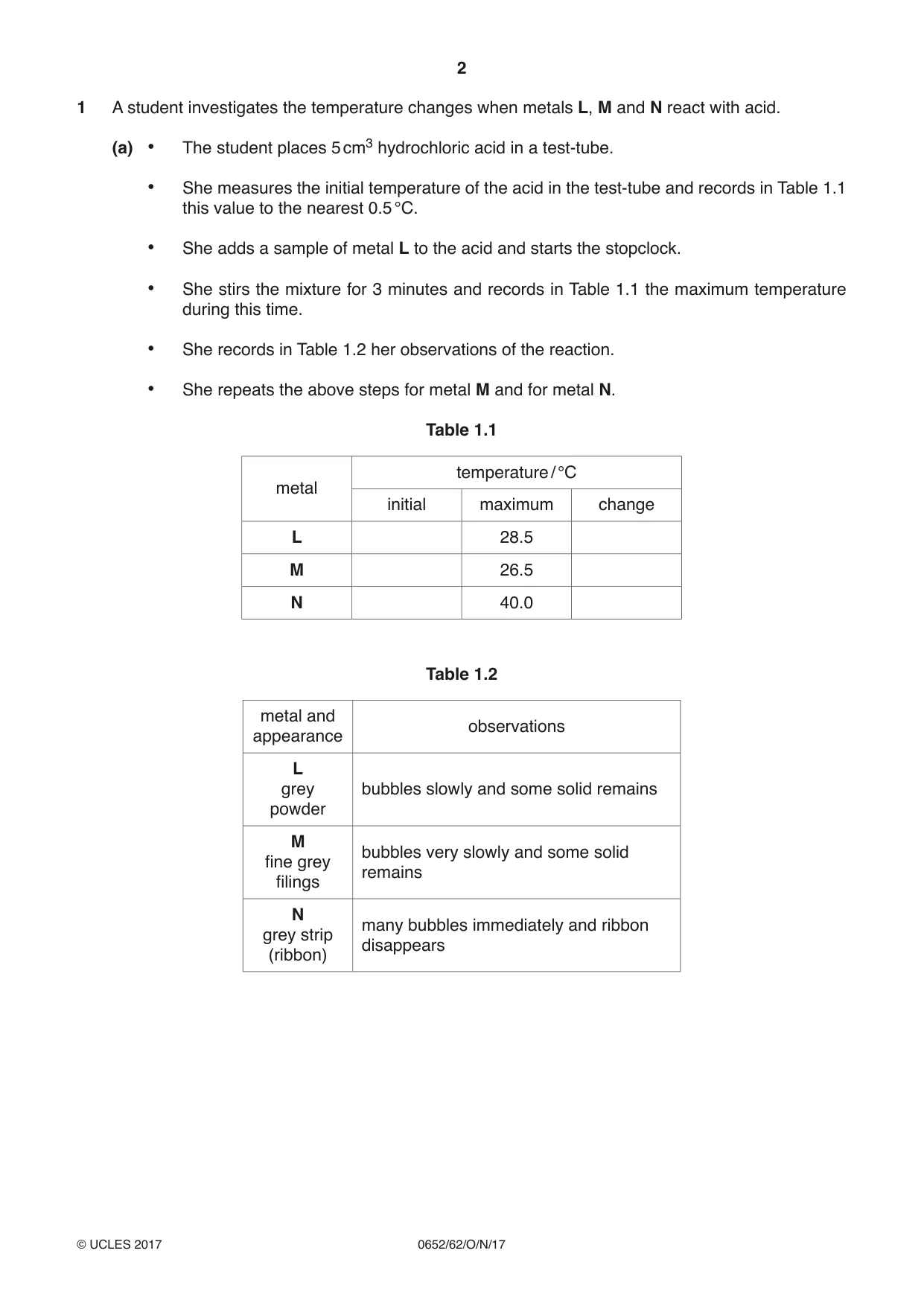 Cambridge IGCSE Physical Science 0652 2017 Oct/Nov Paper 6 · Variant 2 question paper, page 2 of 24