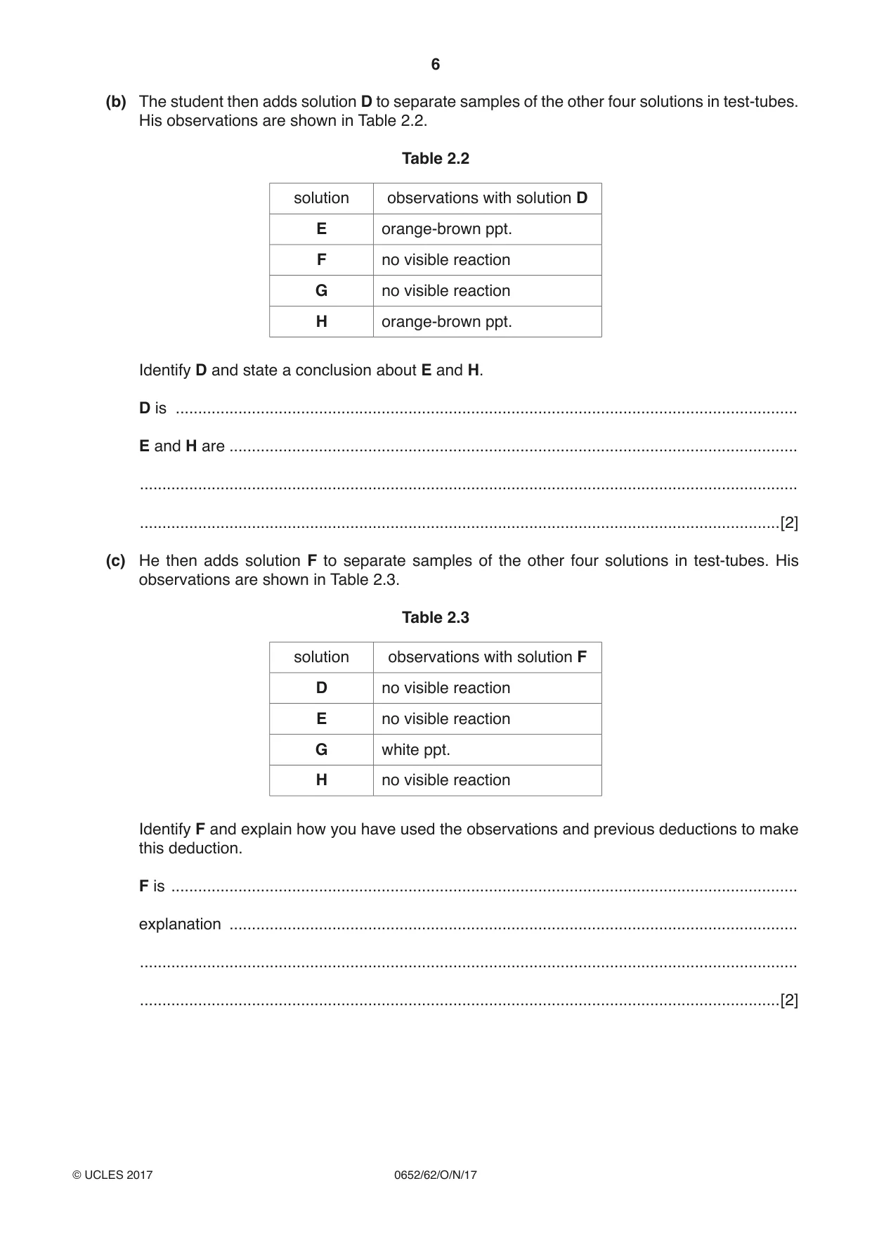 Cambridge IGCSE Physical Science 0652 2017 Oct/Nov Paper 6 · Variant 2 question paper, page 6 of 24