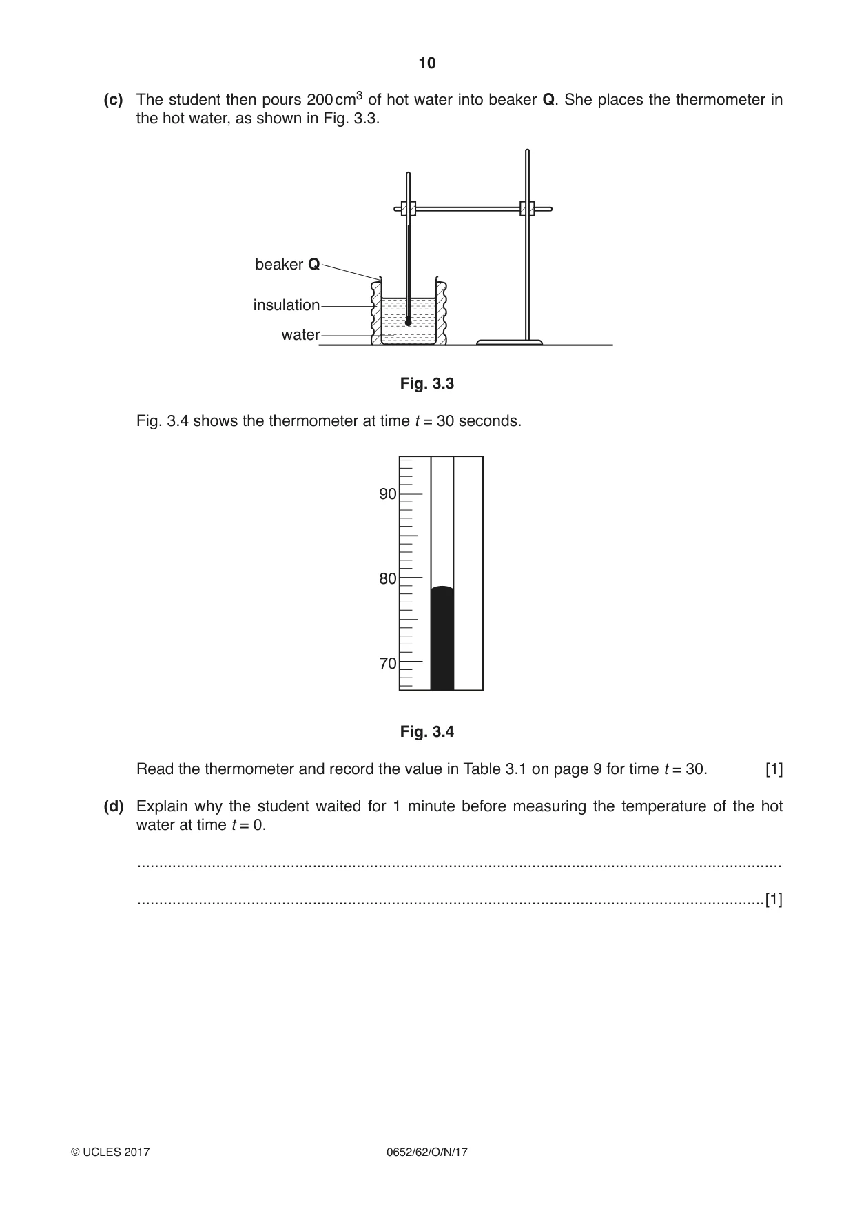 Cambridge IGCSE Physical Science 0652 2017 Oct/Nov Paper 6 · Variant 2 question paper, page 10 of 24