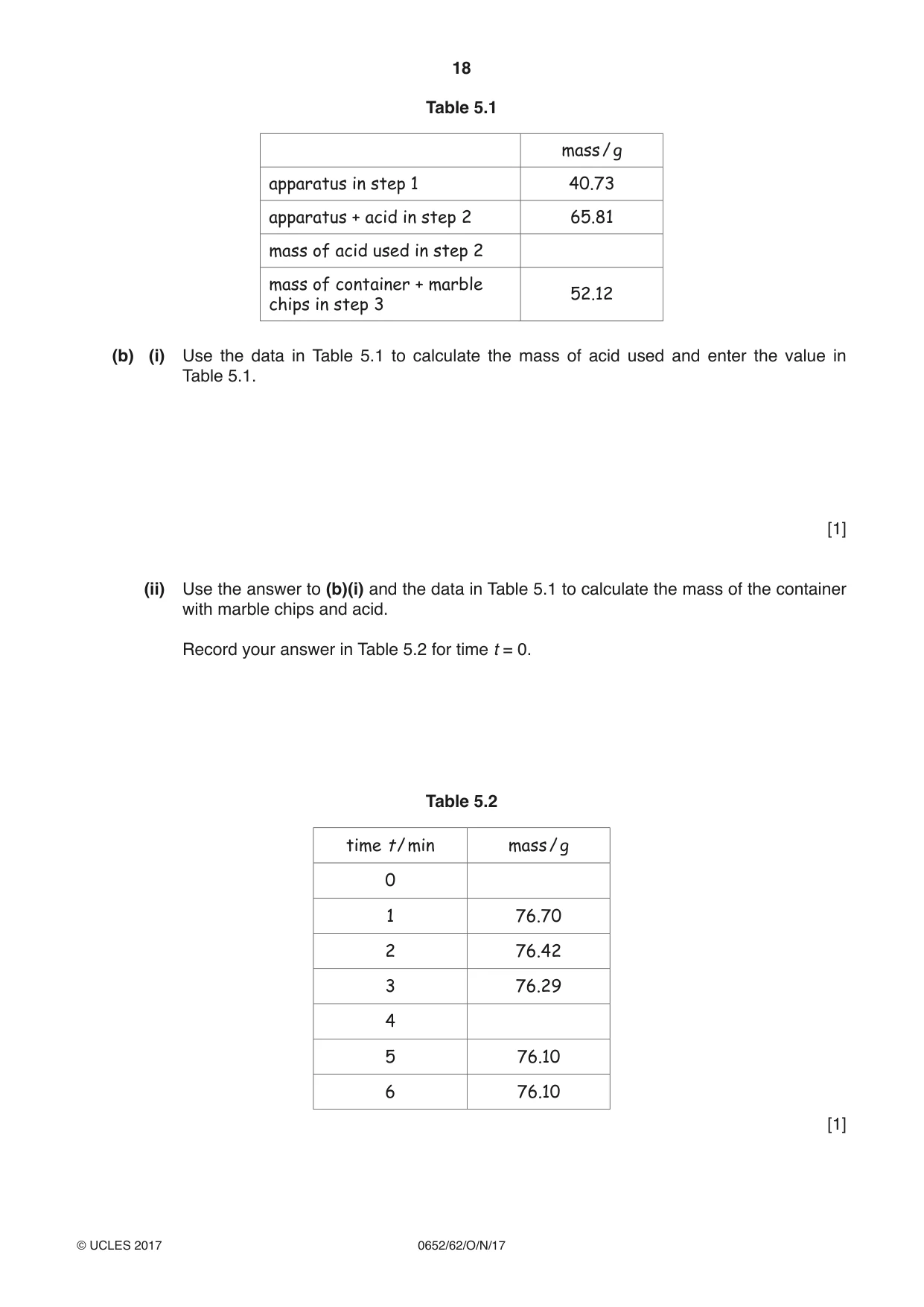 Cambridge IGCSE Physical Science 0652 2017 Oct/Nov Paper 6 · Variant 2 question paper, page 18 of 24