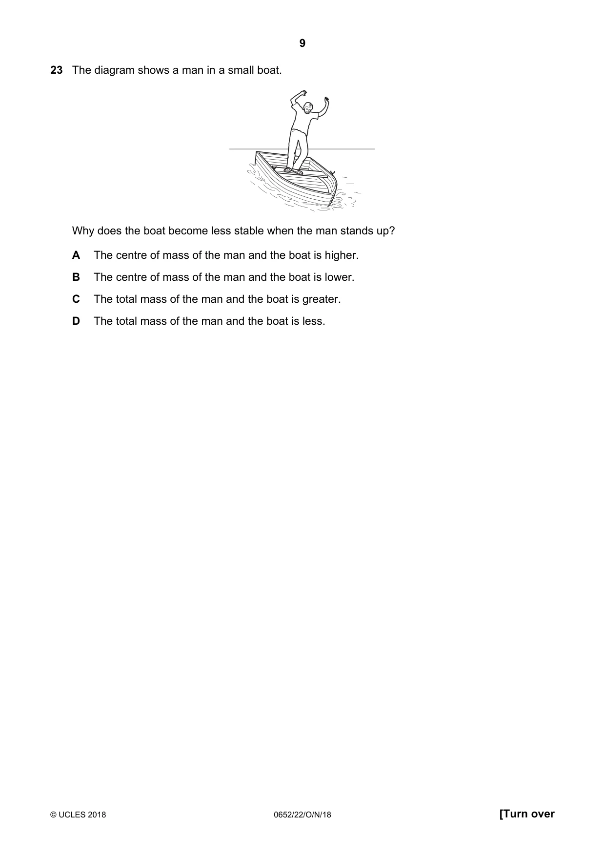Cambridge IGCSE Physical Science 0652 2018 Oct/Nov Paper 2 · Variant 2 question paper, page 9 of 16