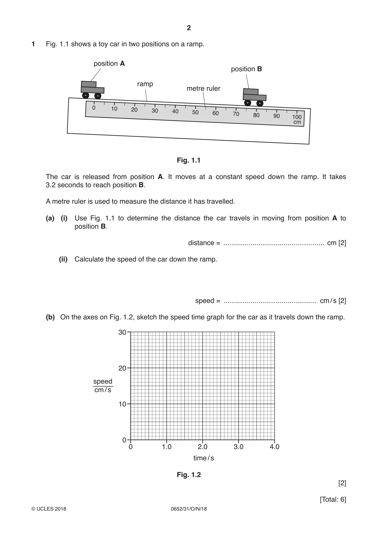 Cambridge IGCSE Physical Science 0652 2018 Oct/Nov Paper 3 · Variant 1 question paper, page 2 of 20