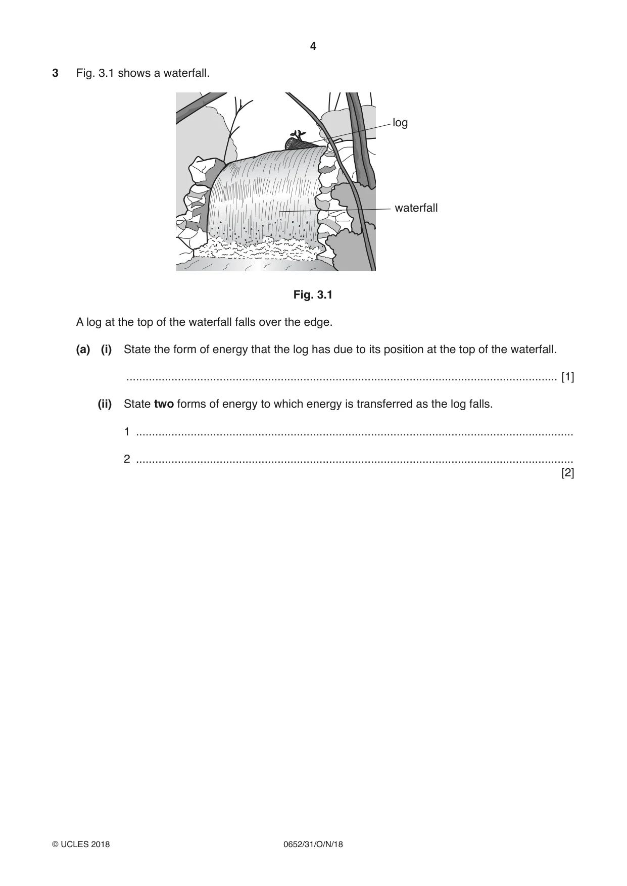 Cambridge IGCSE Physical Science 0652 2018 Oct/Nov Paper 3 · Variant 1 question paper, page 4 of 20