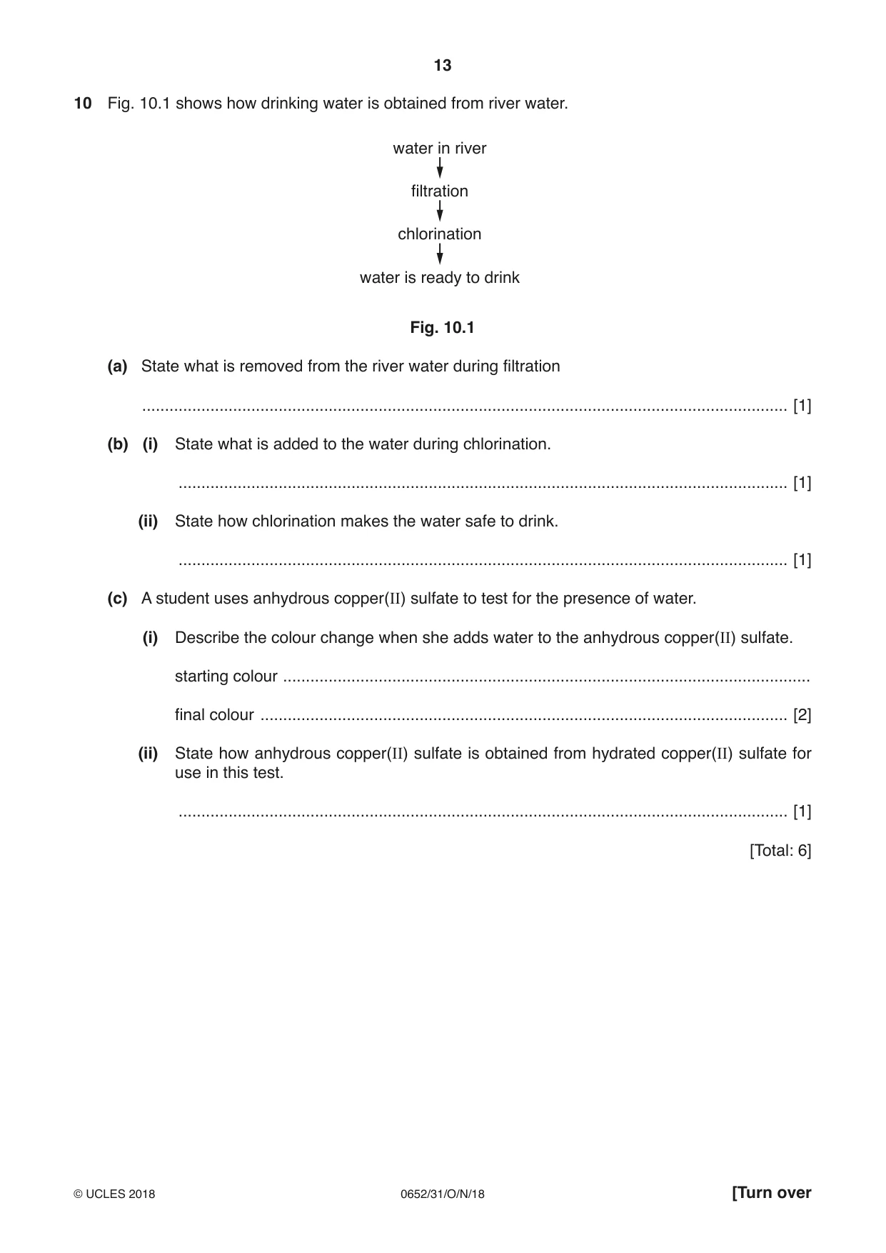 Cambridge IGCSE Physical Science 0652 2018 Oct/Nov Paper 3 · Variant 1 question paper, page 13 of 20