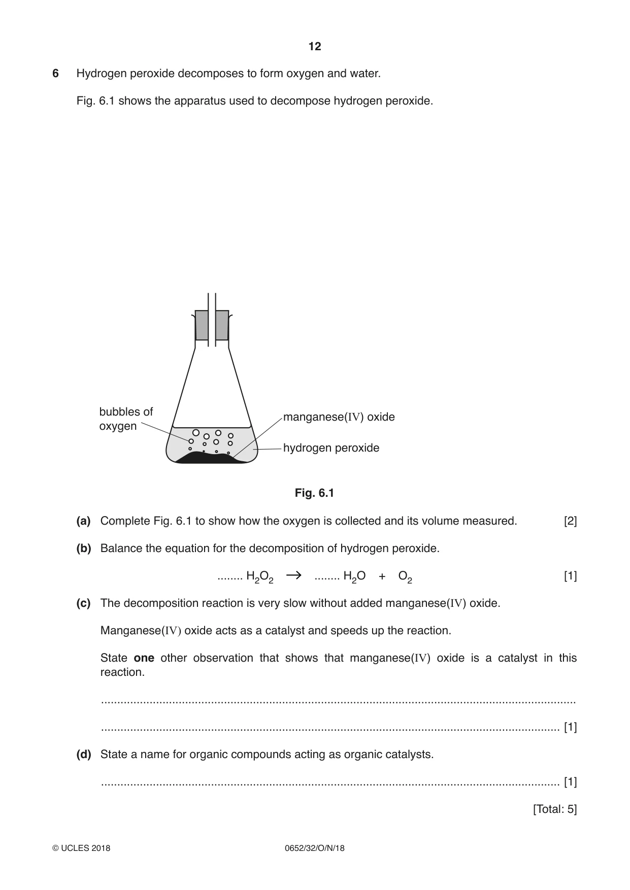 Cambridge IGCSE Physical Science 0652 2018 Oct/Nov Paper 3 · Variant 2 question paper, page 12 of 20