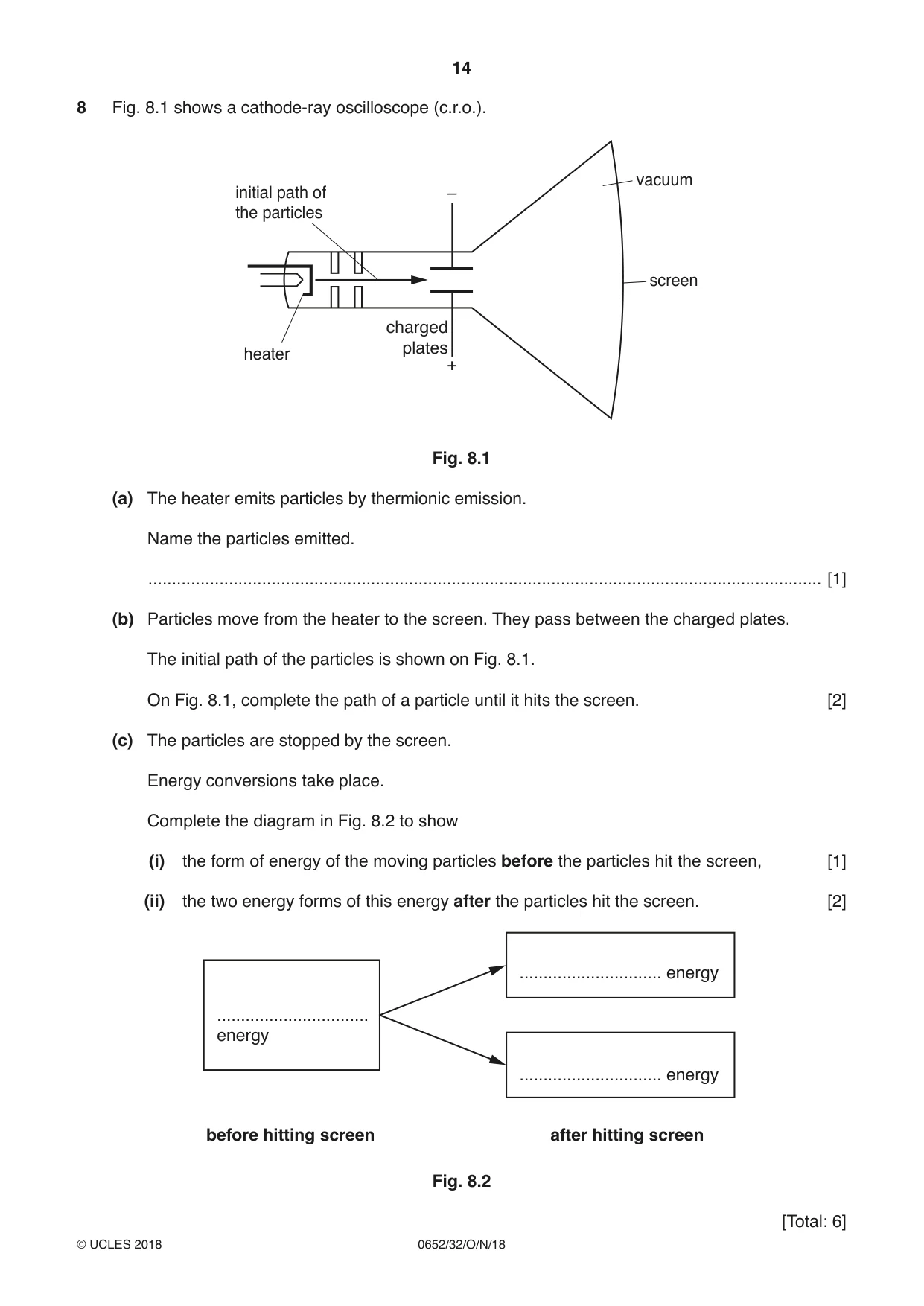 Cambridge IGCSE Physical Science 0652 2018 Oct/Nov Paper 3 · Variant 2 question paper, page 14 of 20