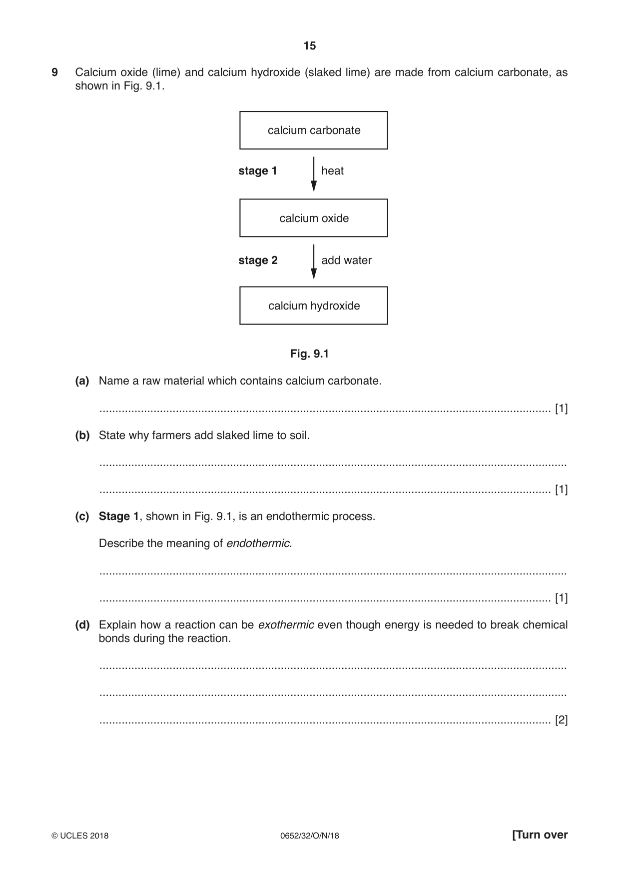 Cambridge IGCSE Physical Science 0652 2018 Oct/Nov Paper 3 · Variant 2 question paper, page 15 of 20