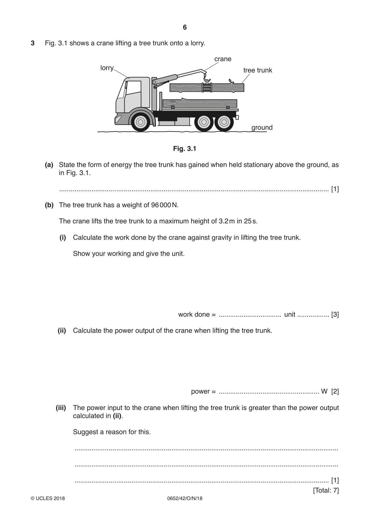 Cambridge IGCSE Physical Science 0652 2018 Oct/Nov Paper 4 · Variant 2 question paper, page 6 of 20