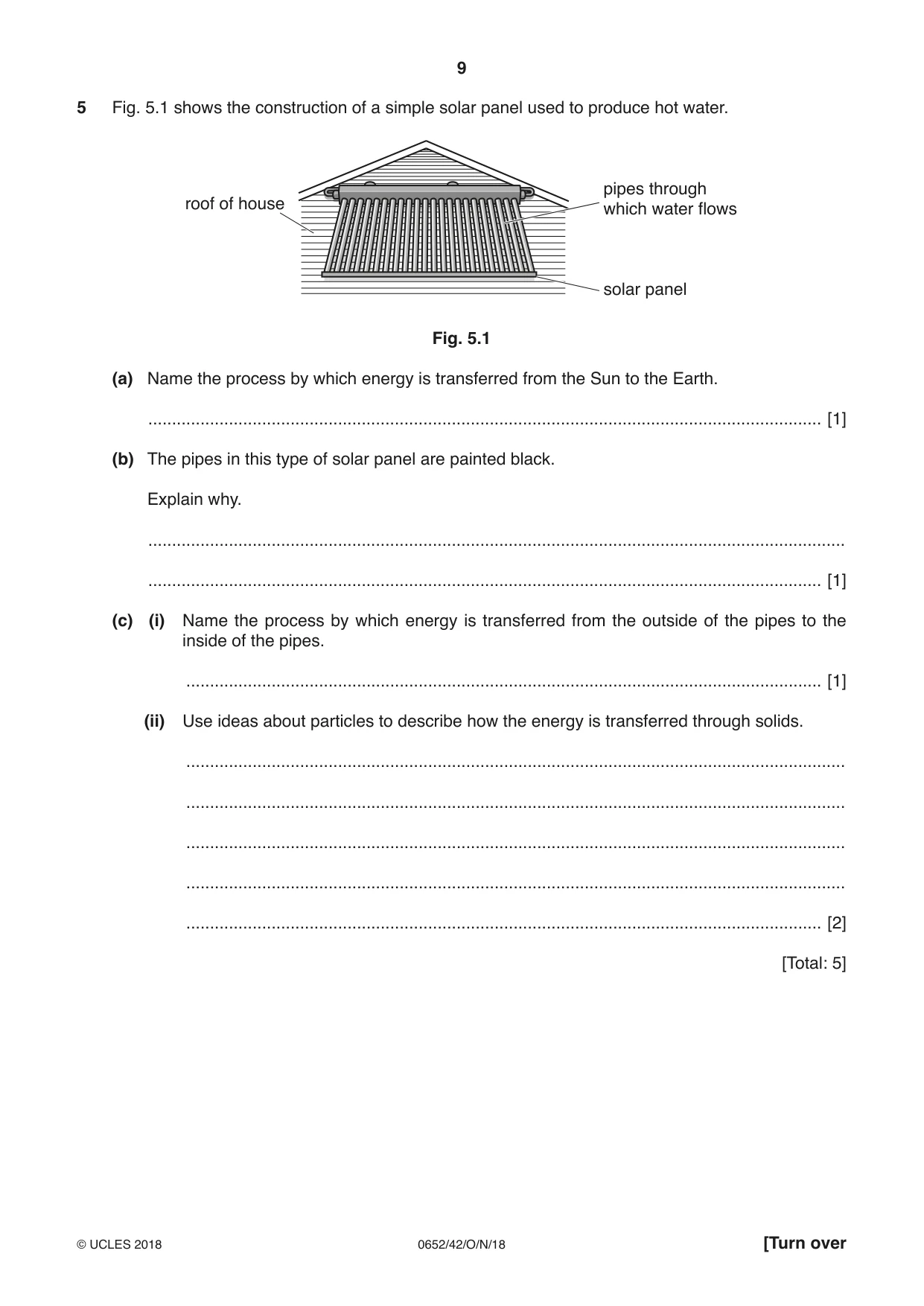 Cambridge IGCSE Physical Science 0652 2018 Oct/Nov Paper 4 · Variant 2 question paper, page 9 of 20
