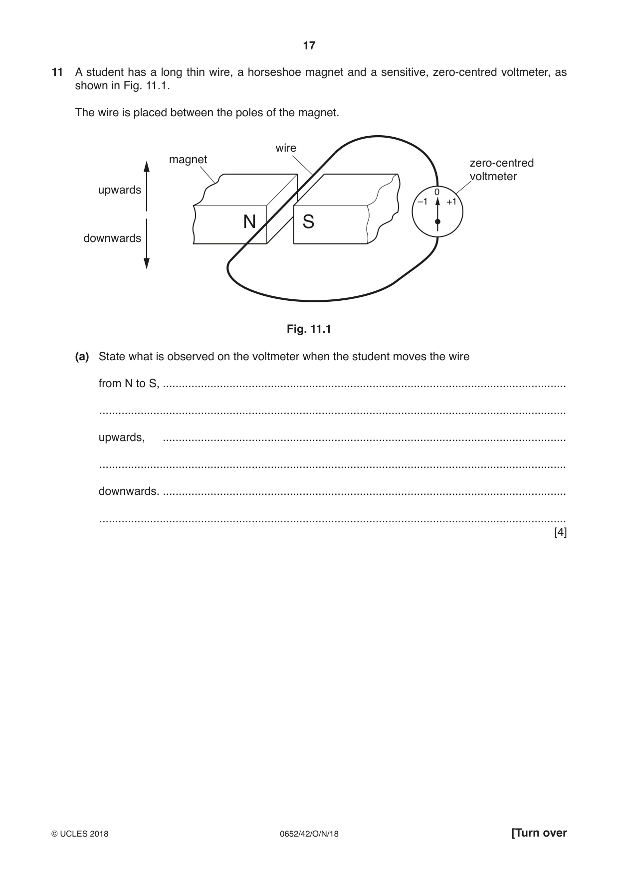 Cambridge IGCSE Physical Science 0652 2018 Oct/Nov Paper 4 · Variant 2 question paper, page 17 of 20