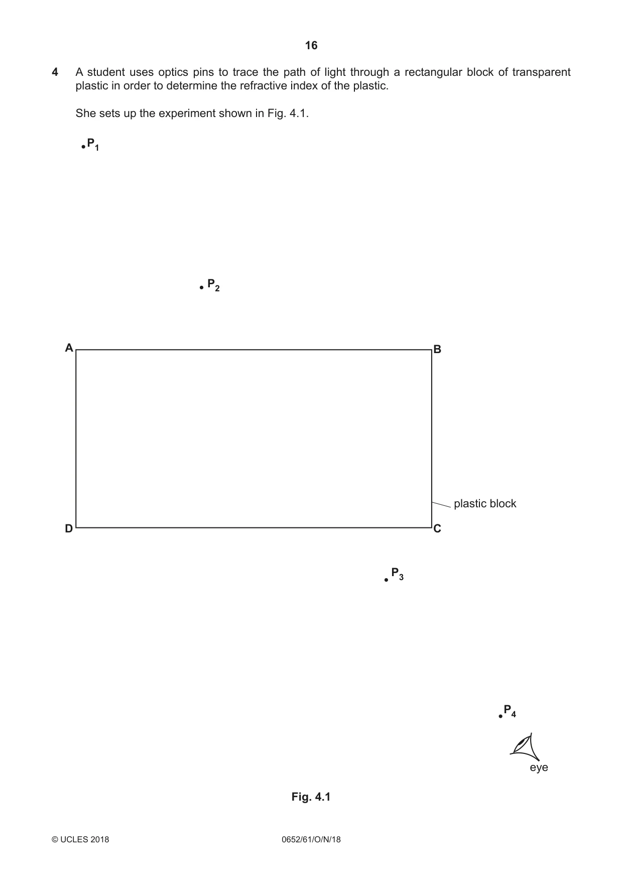 Cambridge IGCSE Physical Science 0652 2018 Oct/Nov Paper 6 · Variant 1 question paper, page 16 of 28