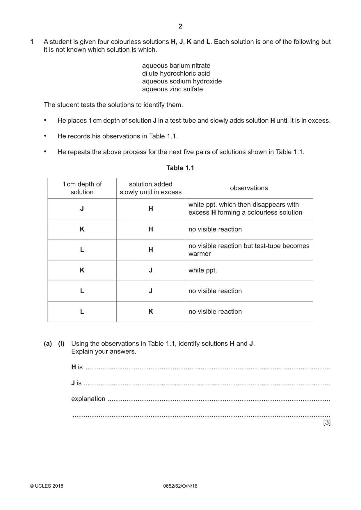 Cambridge IGCSE Physical Science 0652 2018 Oct/Nov Paper 6 · Variant 2 question paper, page 2 of 24