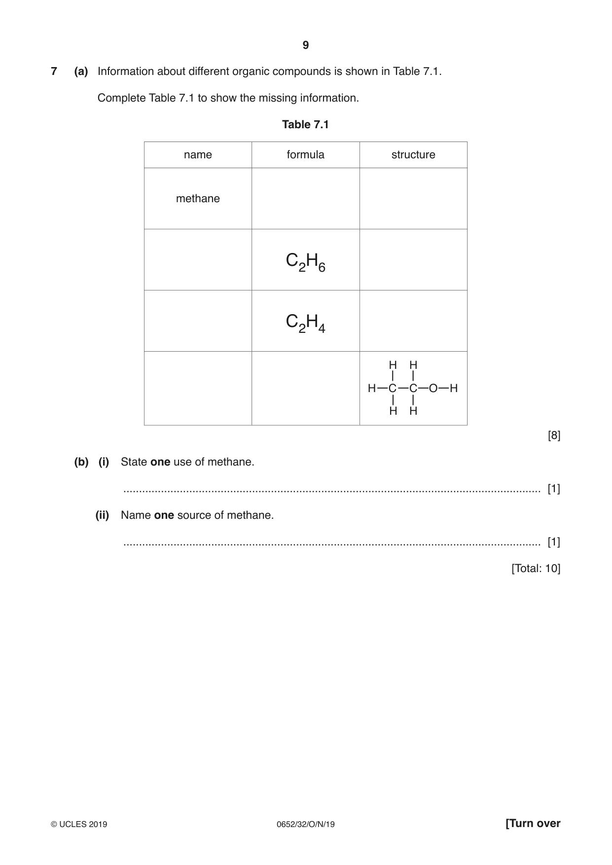 Cambridge IGCSE Physical Science 0652 2019 Oct/Nov Paper 3 · Variant 2 question paper, page 9 of 16