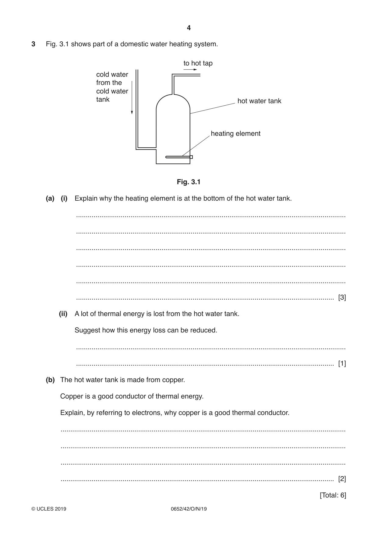 Cambridge IGCSE Physical Science 0652 2019 Oct/Nov Paper 4 · Variant 2 question paper, page 4 of 20