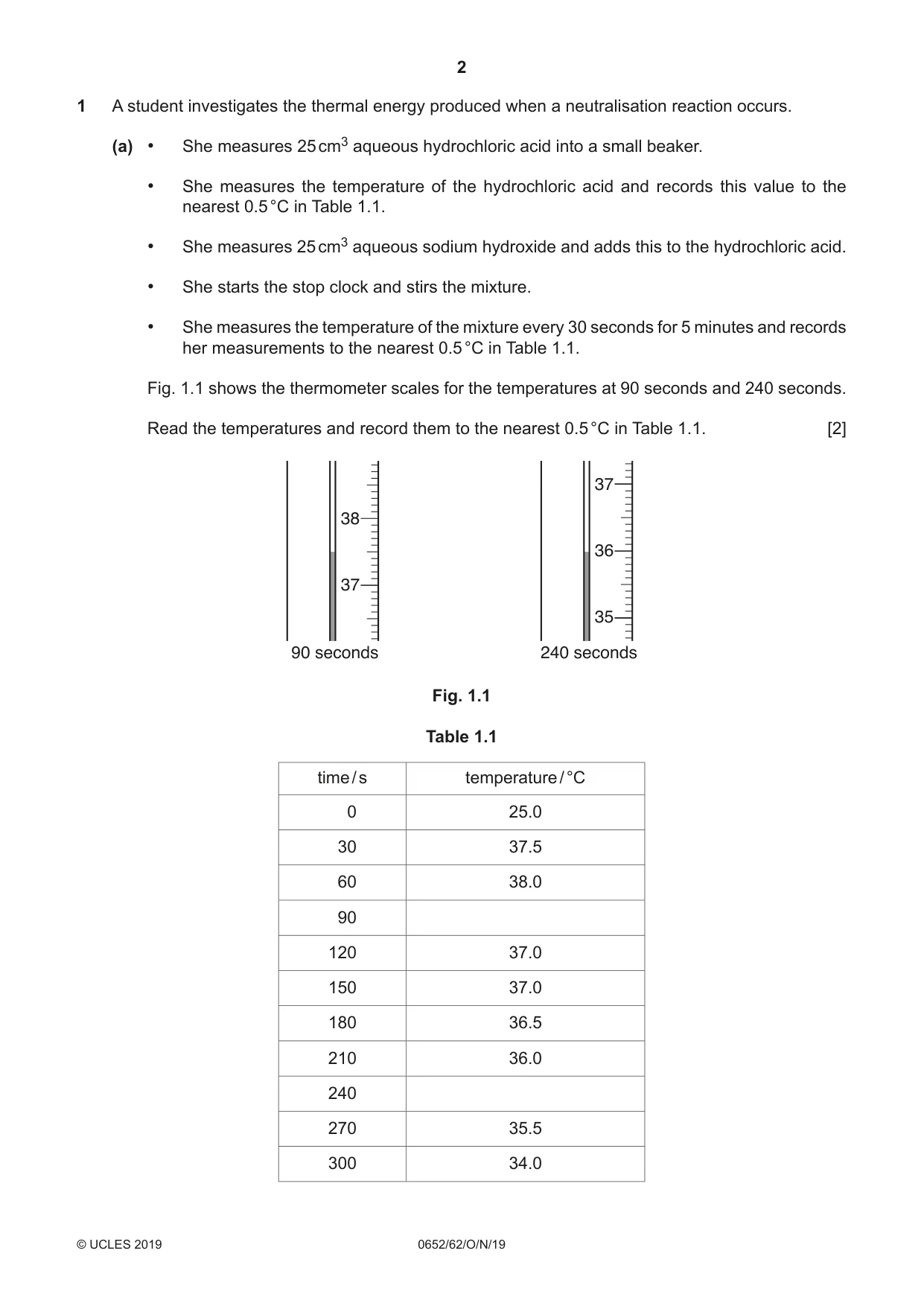 Cambridge IGCSE Physical Science 0652 2019 Oct/Nov Paper 6 · Variant 2 question paper, page 2 of 16
