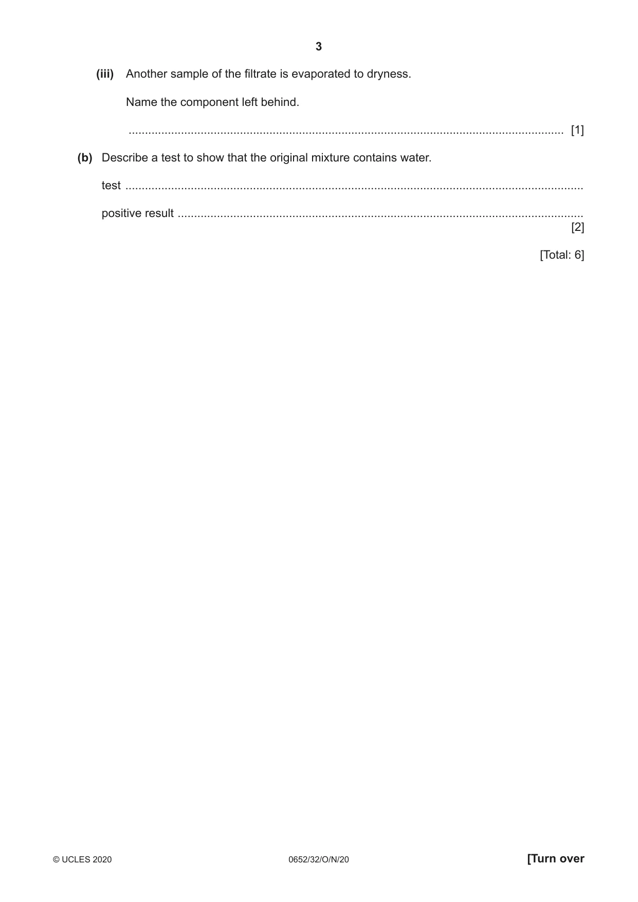 Cambridge IGCSE Physical Science 0652 2020 Oct/Nov Paper 3 · Variant 2 question paper, page 3 of 20