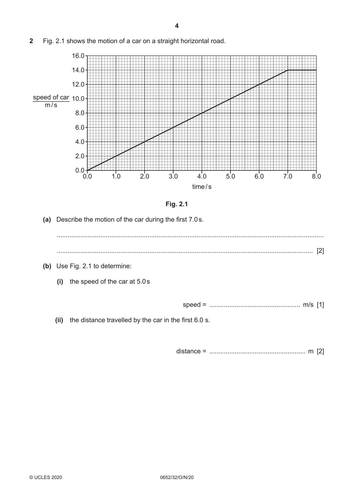 Cambridge IGCSE Physical Science 0652 2020 Oct/Nov Paper 3 · Variant 2 question paper, page 4 of 20