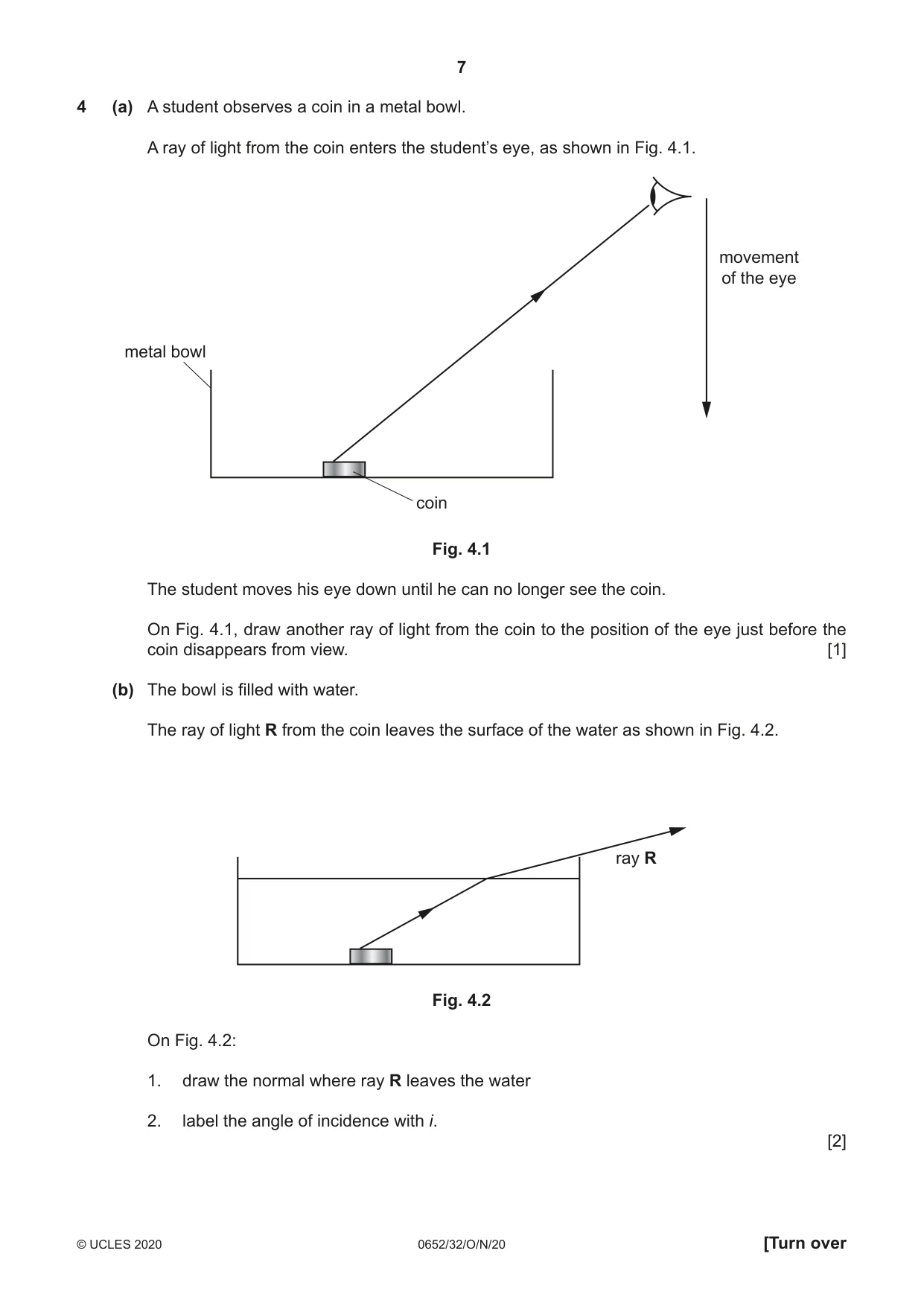 Cambridge IGCSE Physical Science 0652 2020 Oct/Nov Paper 3 · Variant 2 question paper, page 7 of 20