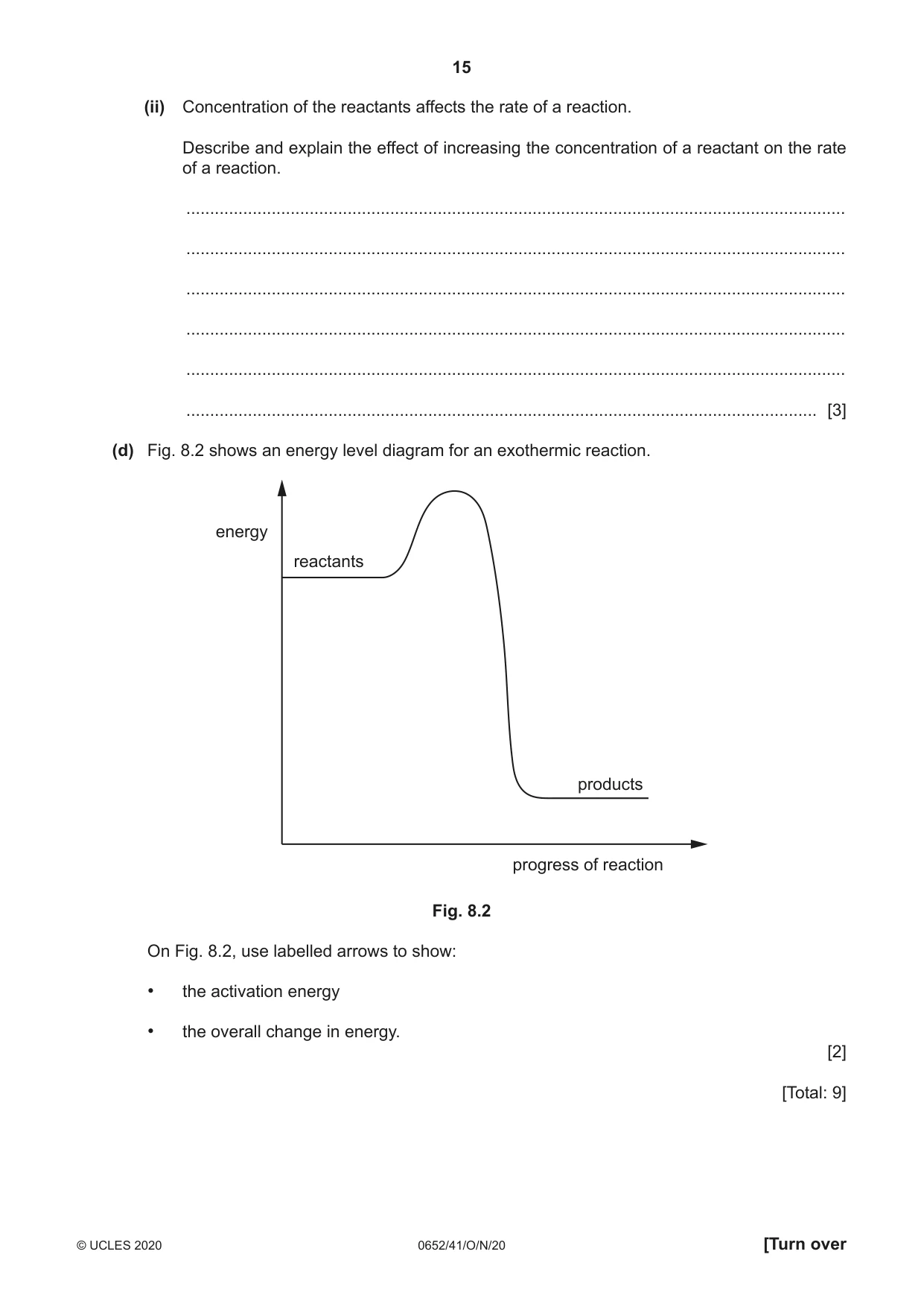 Cambridge IGCSE Physical Science 0652 2020 Oct/Nov Paper 4 · Variant 1 question paper, page 15 of 20