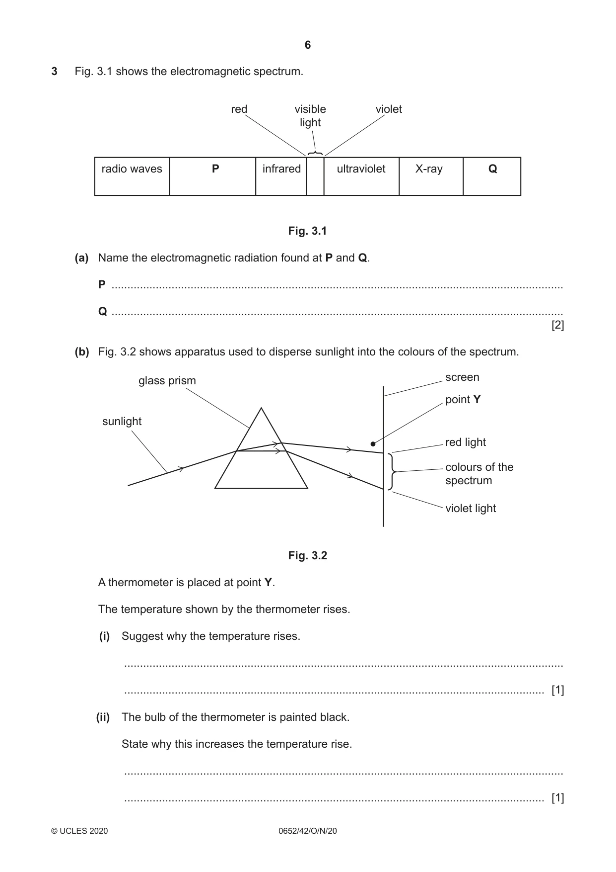 Cambridge IGCSE Physical Science 0652 2020 Oct/Nov Paper 4 · Variant 2 question paper, page 6 of 24
