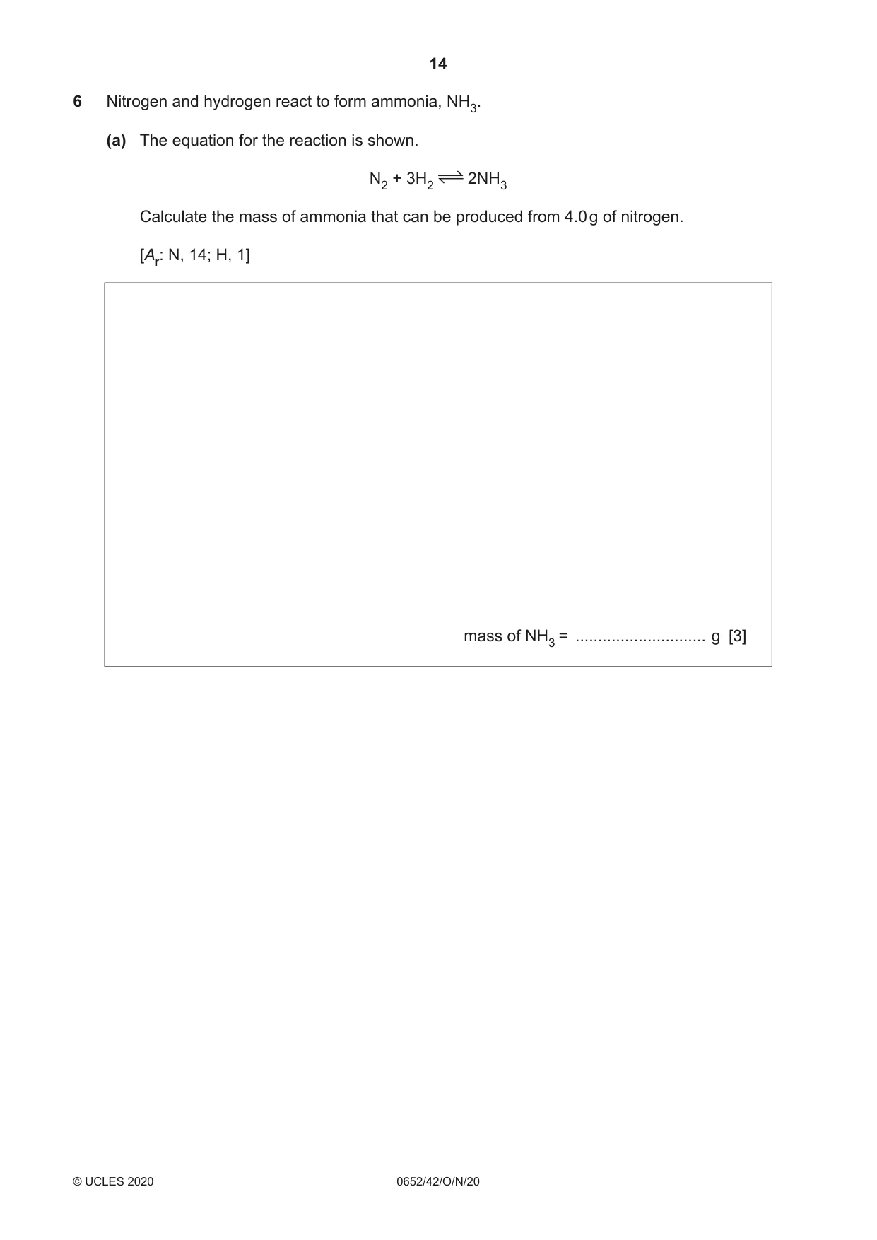 Cambridge IGCSE Physical Science 0652 2020 Oct/Nov Paper 4 · Variant 2 question paper, page 14 of 24
