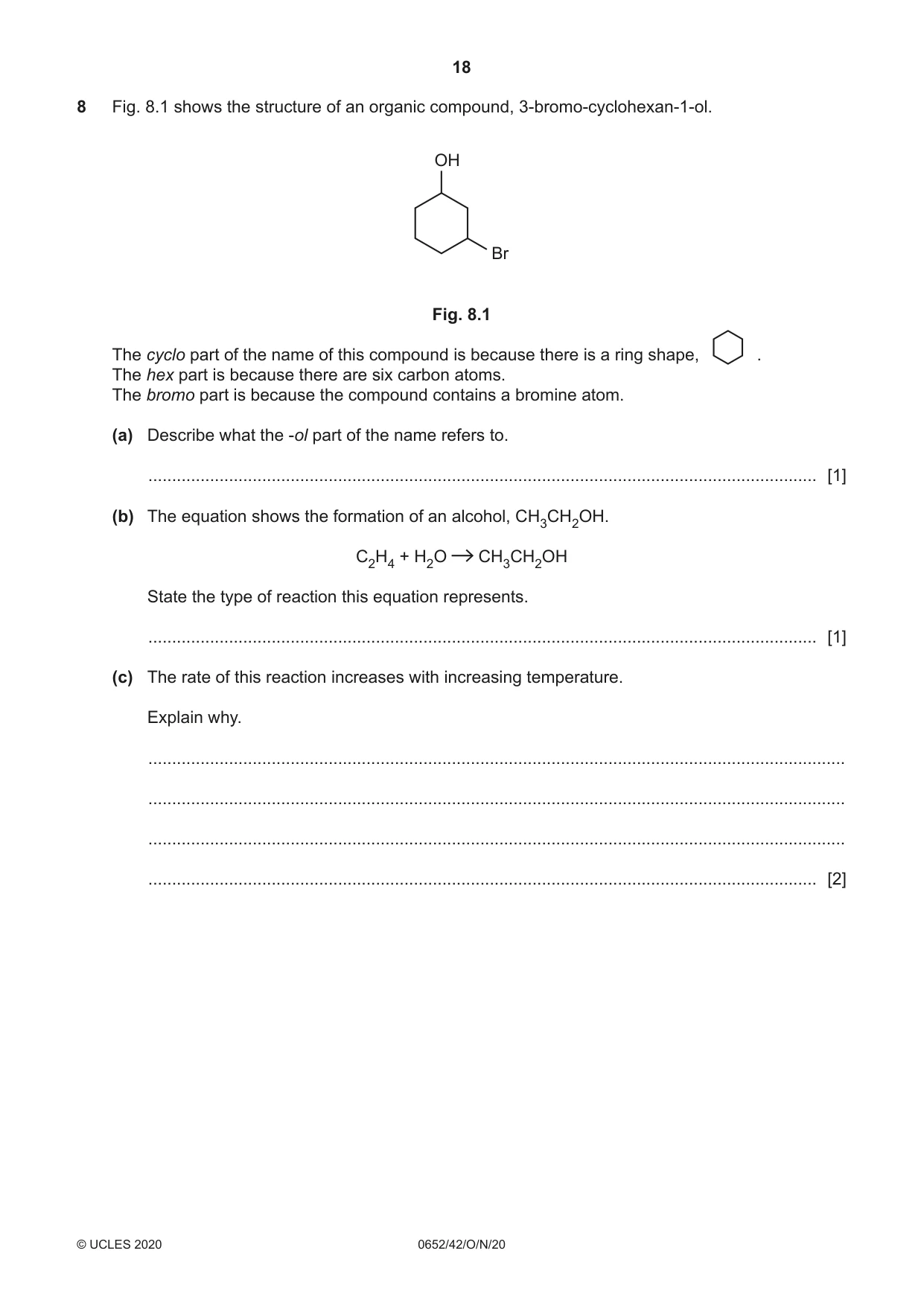 Cambridge IGCSE Physical Science 0652 2020 Oct/Nov Paper 4 · Variant 2 question paper, page 18 of 24