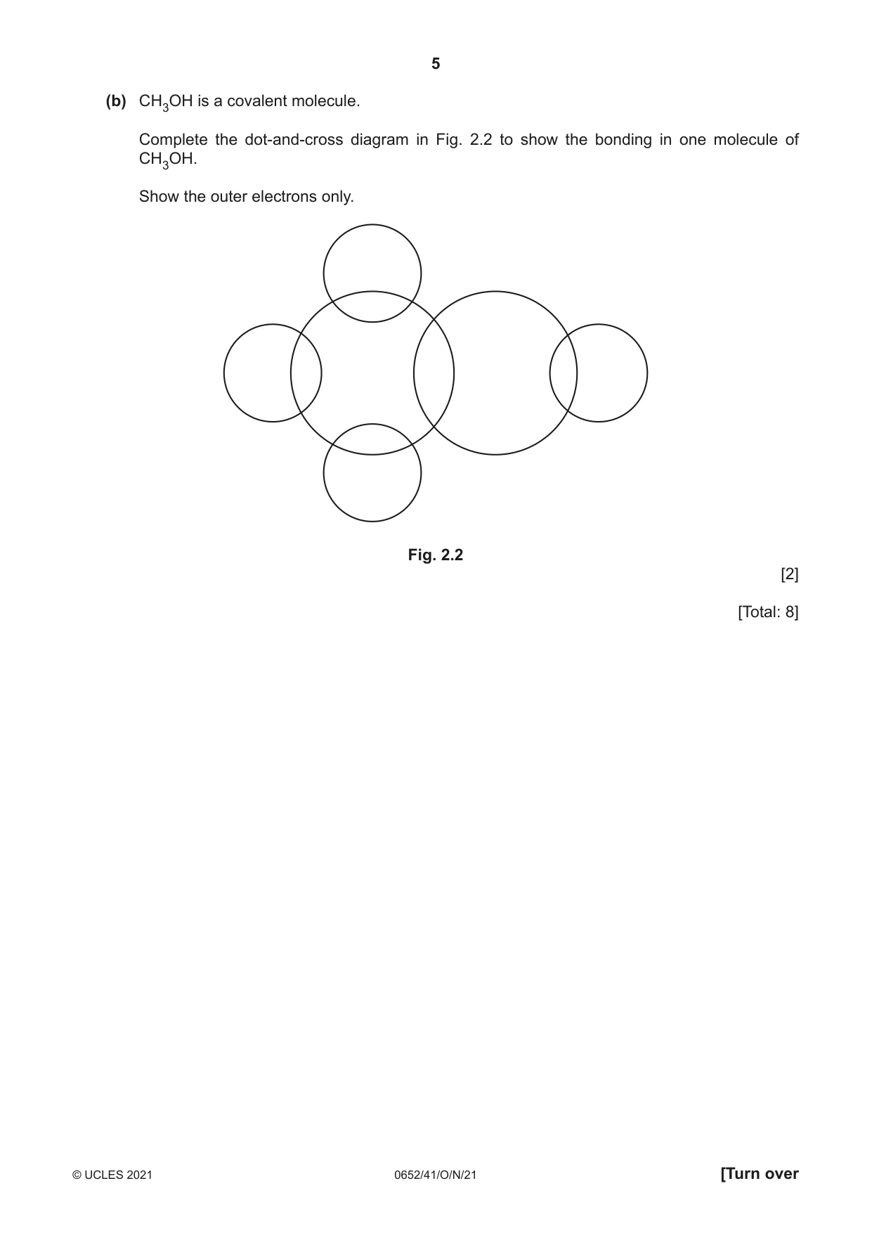 Cambridge IGCSE Physical Science 0652 2021 Oct/Nov Paper 4 · Variant 1 question paper, page 5 of 24