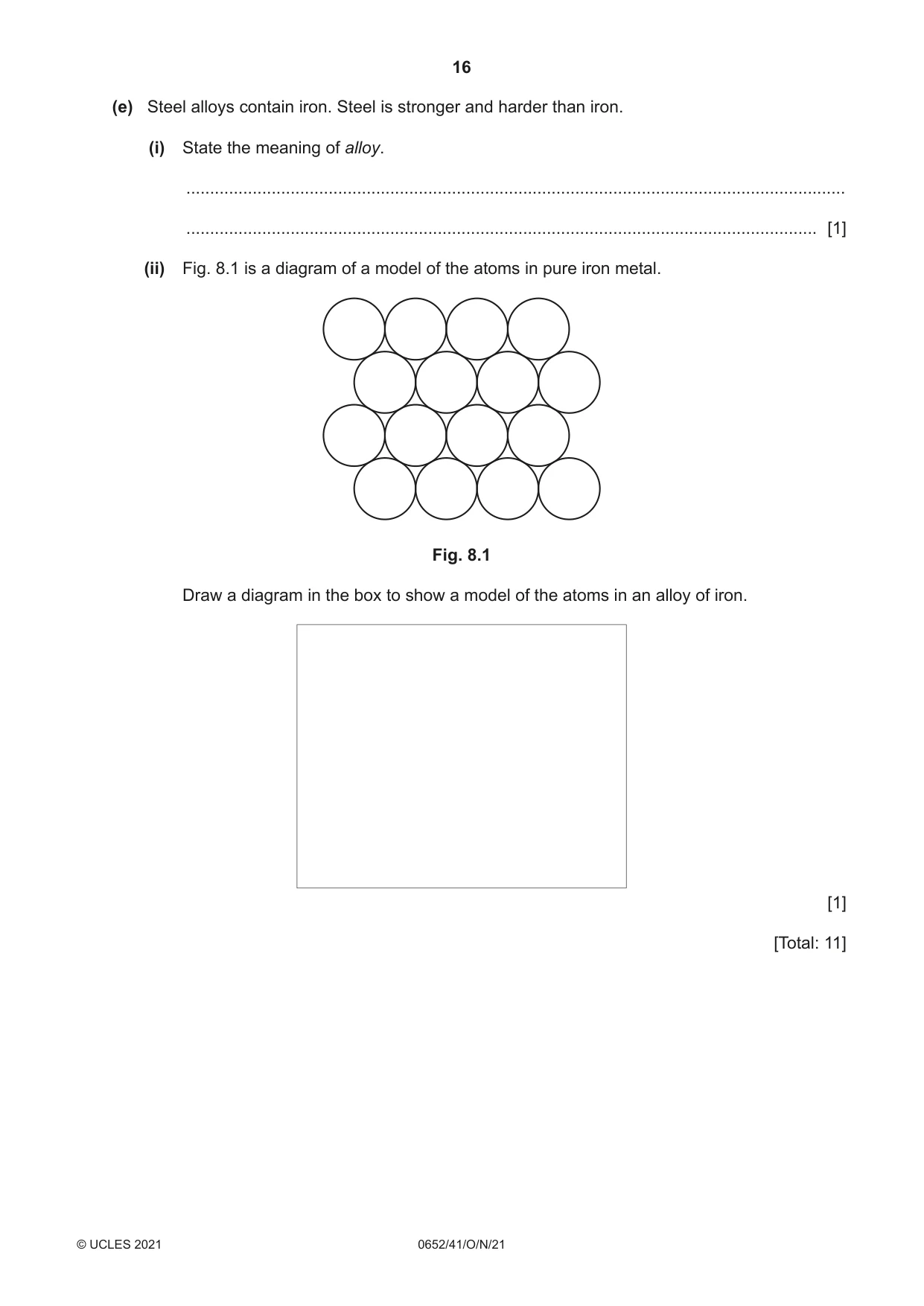 Cambridge IGCSE Physical Science 0652 2021 Oct/Nov Paper 4 · Variant 1 question paper, page 16 of 24