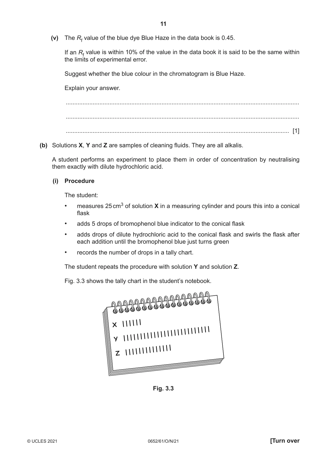Cambridge IGCSE Physical Science 0652 2021 Oct/Nov Paper 6 · Variant 1 question paper, page 11 of 16