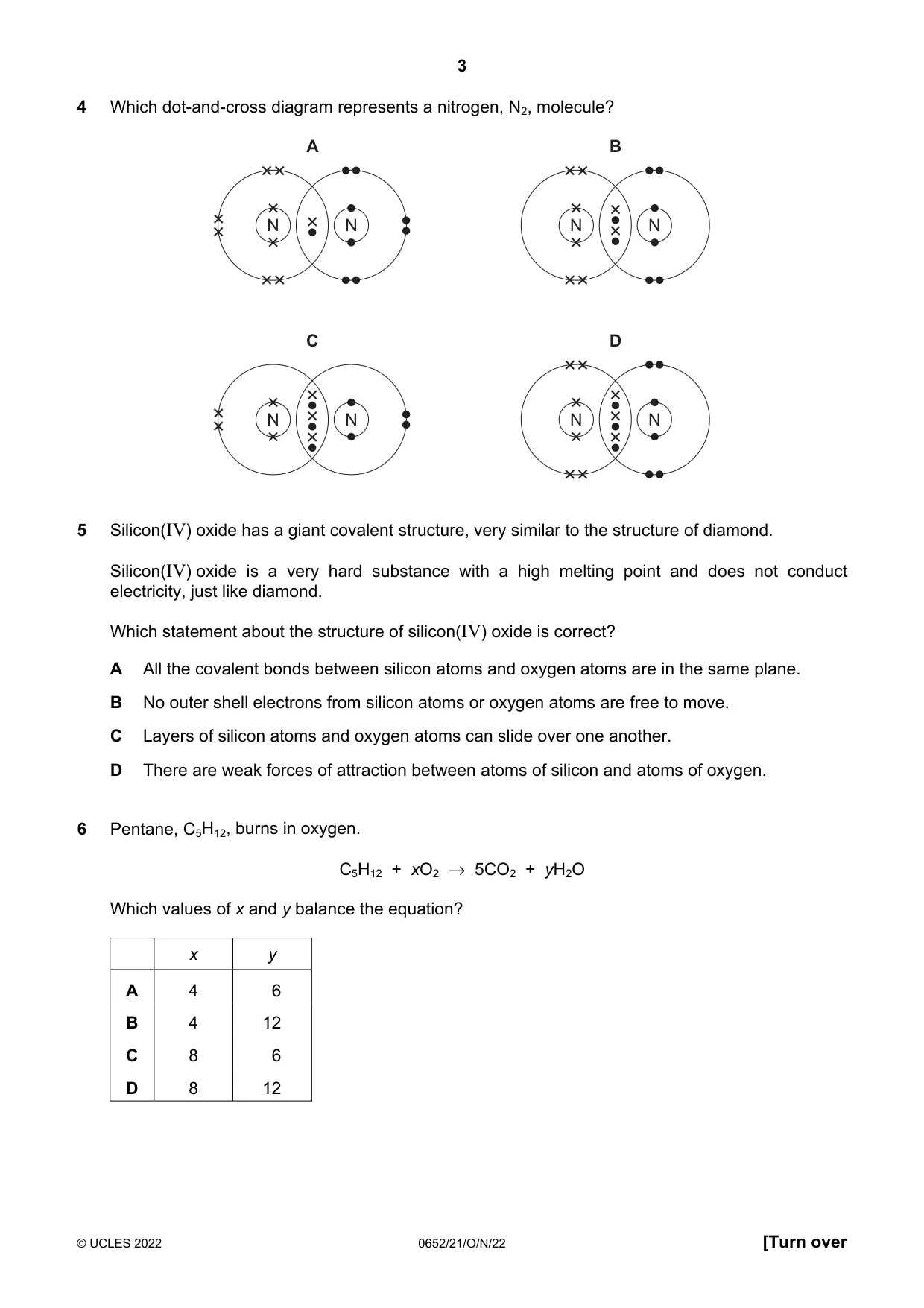 Cambridge IGCSE Physical Science 0652 2022 Oct/Nov Paper 2 · Variant 1 question paper, page 3 of 16