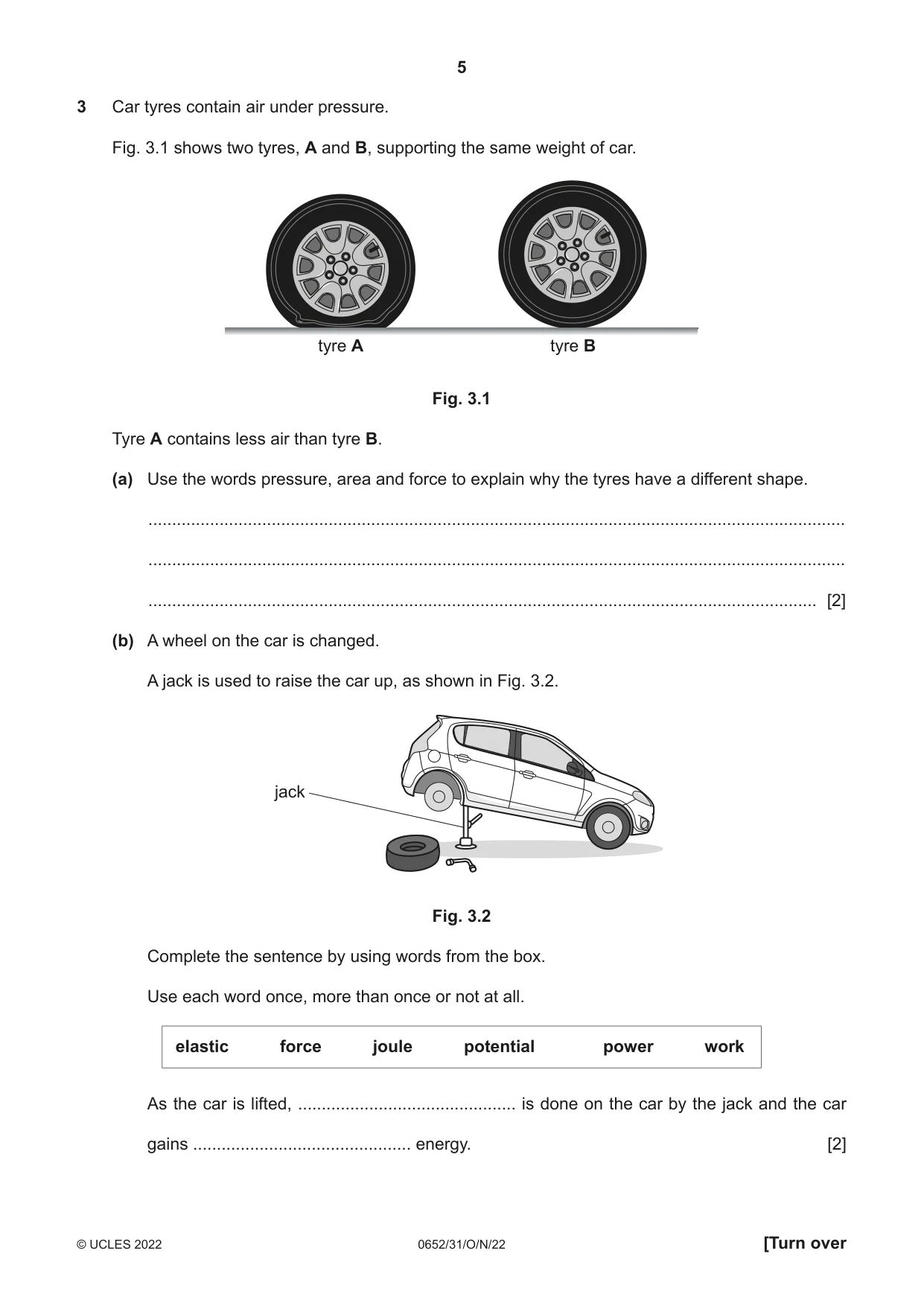 Cambridge IGCSE Physical Science 0652 2022 Oct/Nov Paper 3 · Variant 1 question paper, page 5 of 24