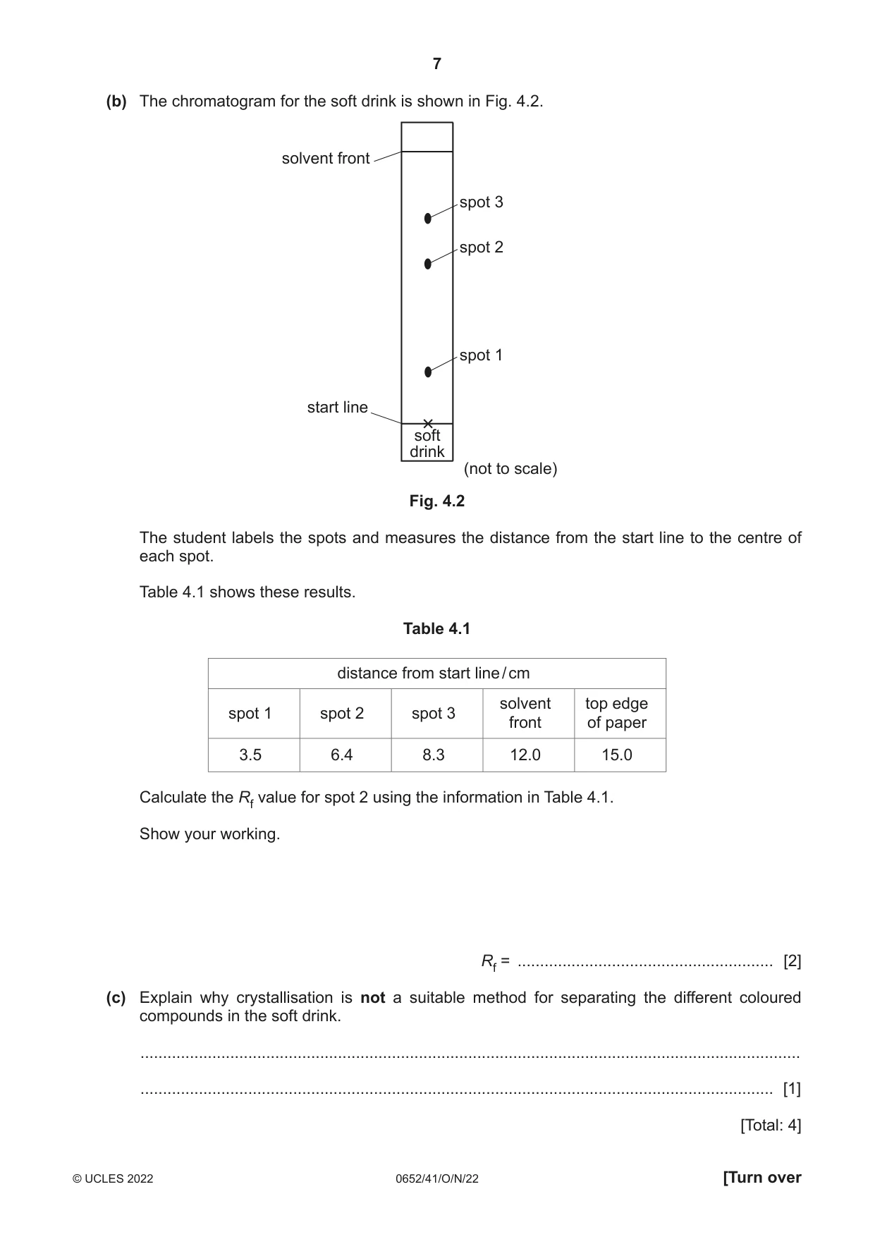 Cambridge IGCSE Physical Science 0652 2022 Oct/Nov Paper 4 · Variant 1 question paper, page 7 of 20