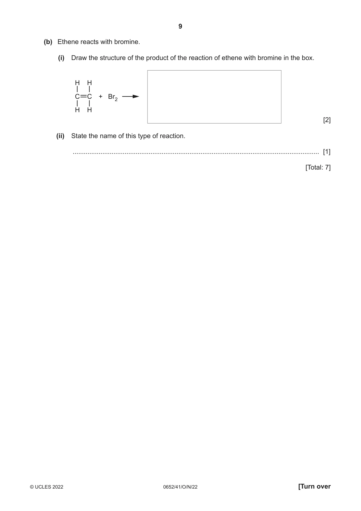 Cambridge IGCSE Physical Science 0652 2022 Oct/Nov Paper 4 · Variant 1 question paper, page 9 of 20