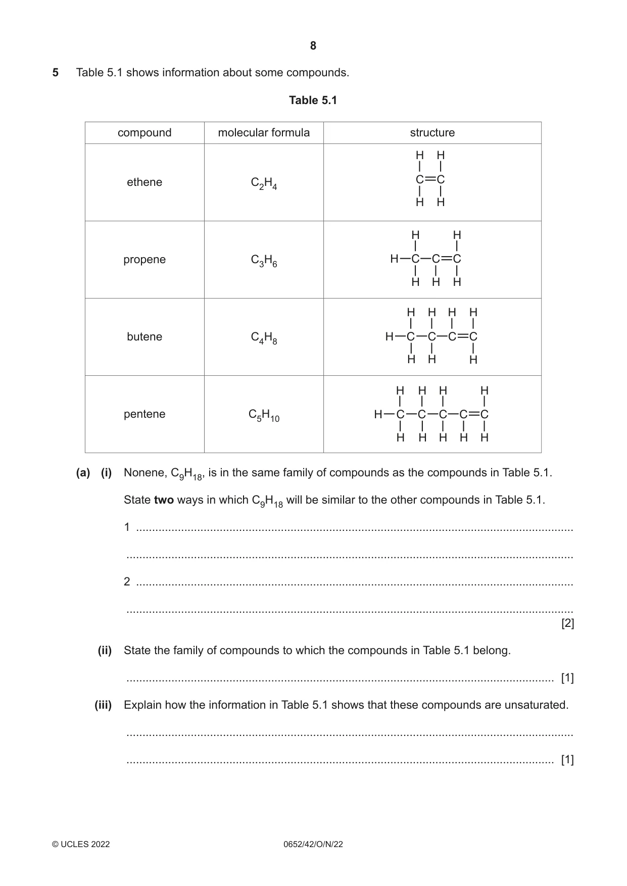 Cambridge IGCSE Physical Science 0652 2022 Oct/Nov Paper 4 · Variant 2 question paper, page 8 of 20