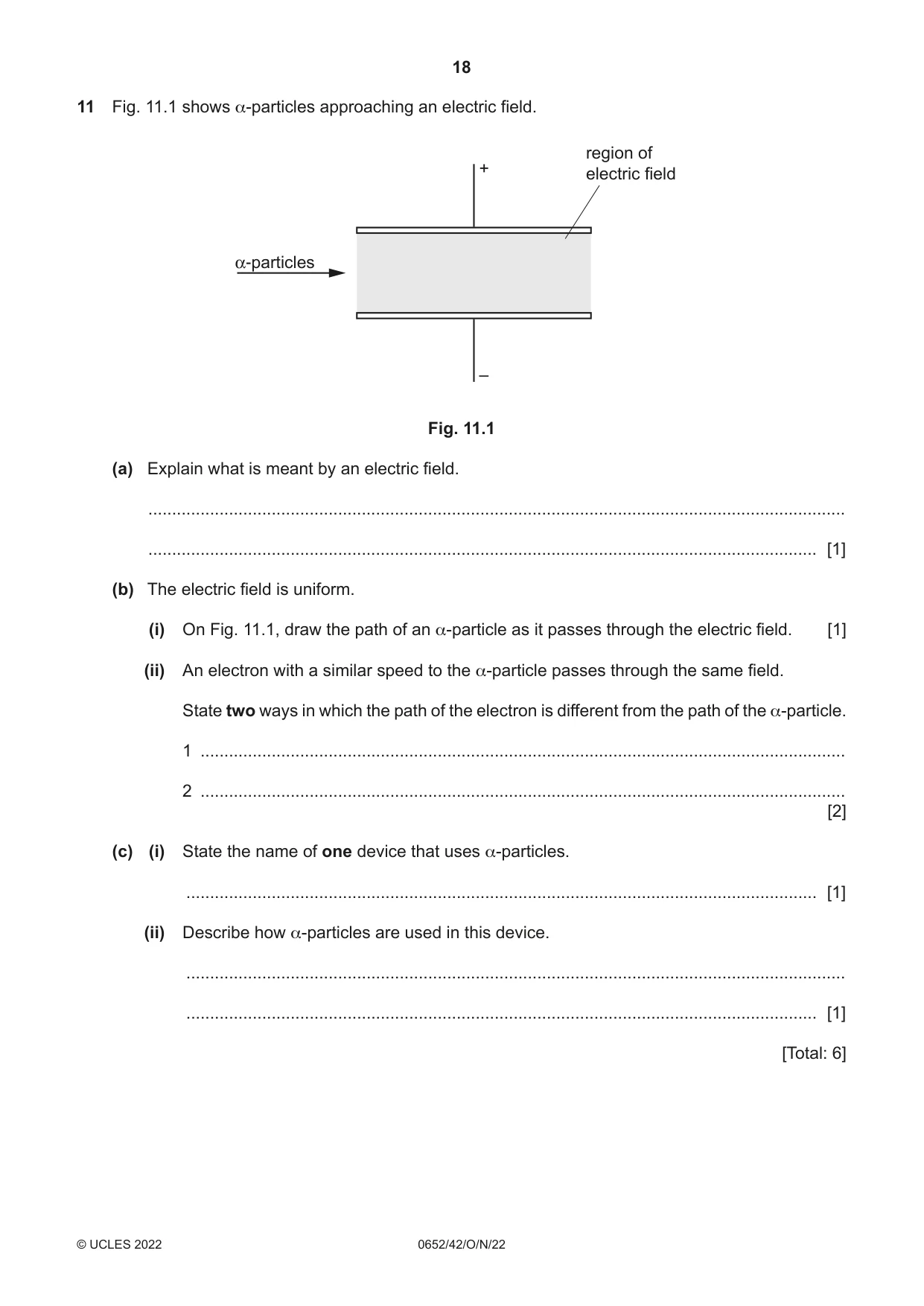 Cambridge IGCSE Physical Science 0652 2022 Oct/Nov Paper 4 · Variant 2 question paper, page 18 of 20