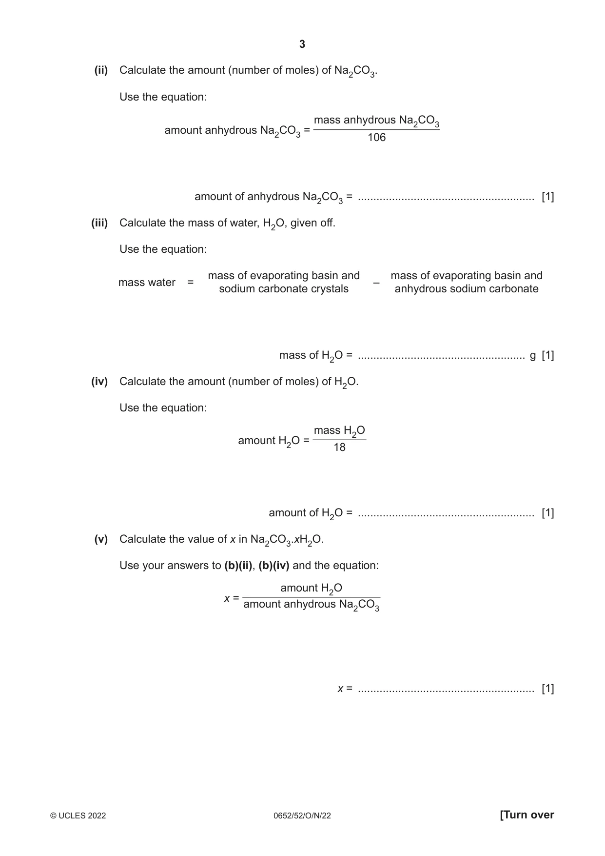 Cambridge IGCSE Physical Science 0652 2022 Oct/Nov Paper 5 · Variant 2 question paper, page 3 of 16
