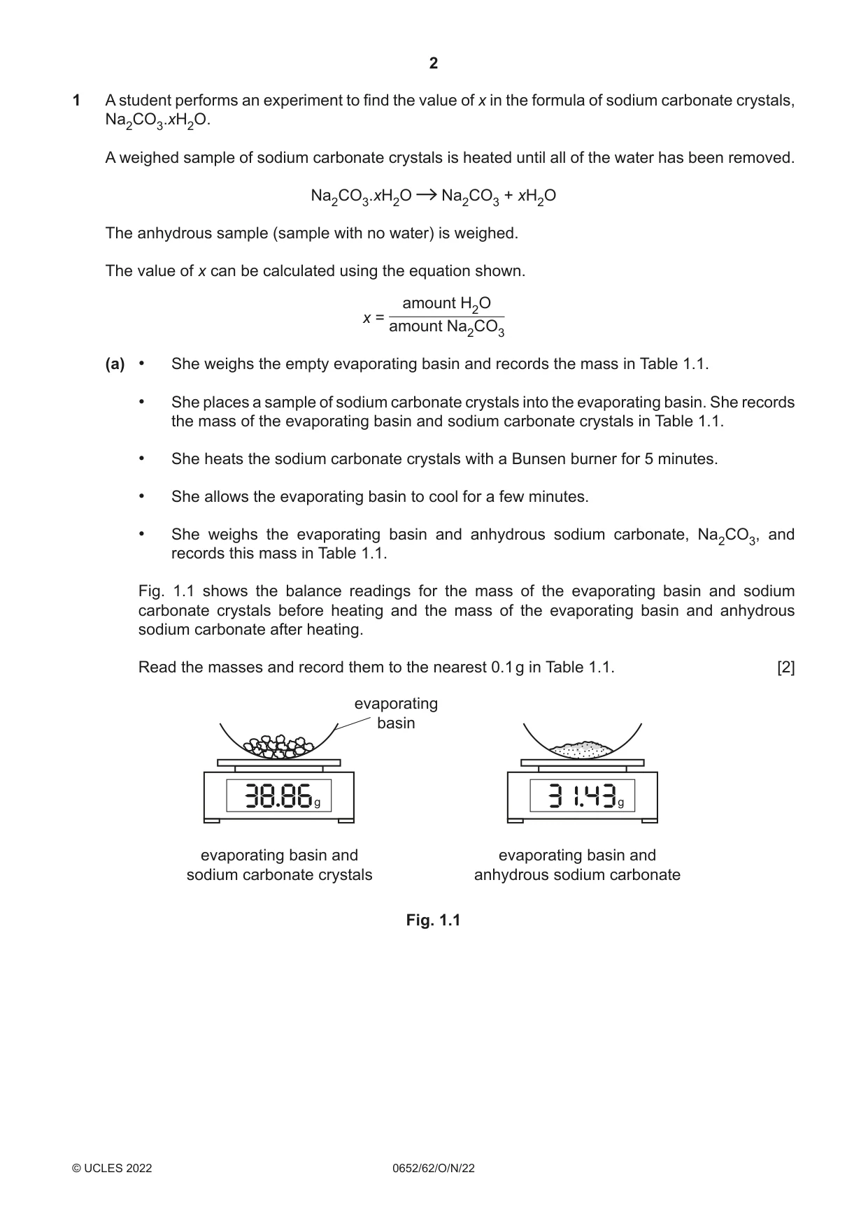 Cambridge IGCSE Physical Science 0652 2022 Oct/Nov Paper 6 · Variant 2 question paper, page 2 of 12