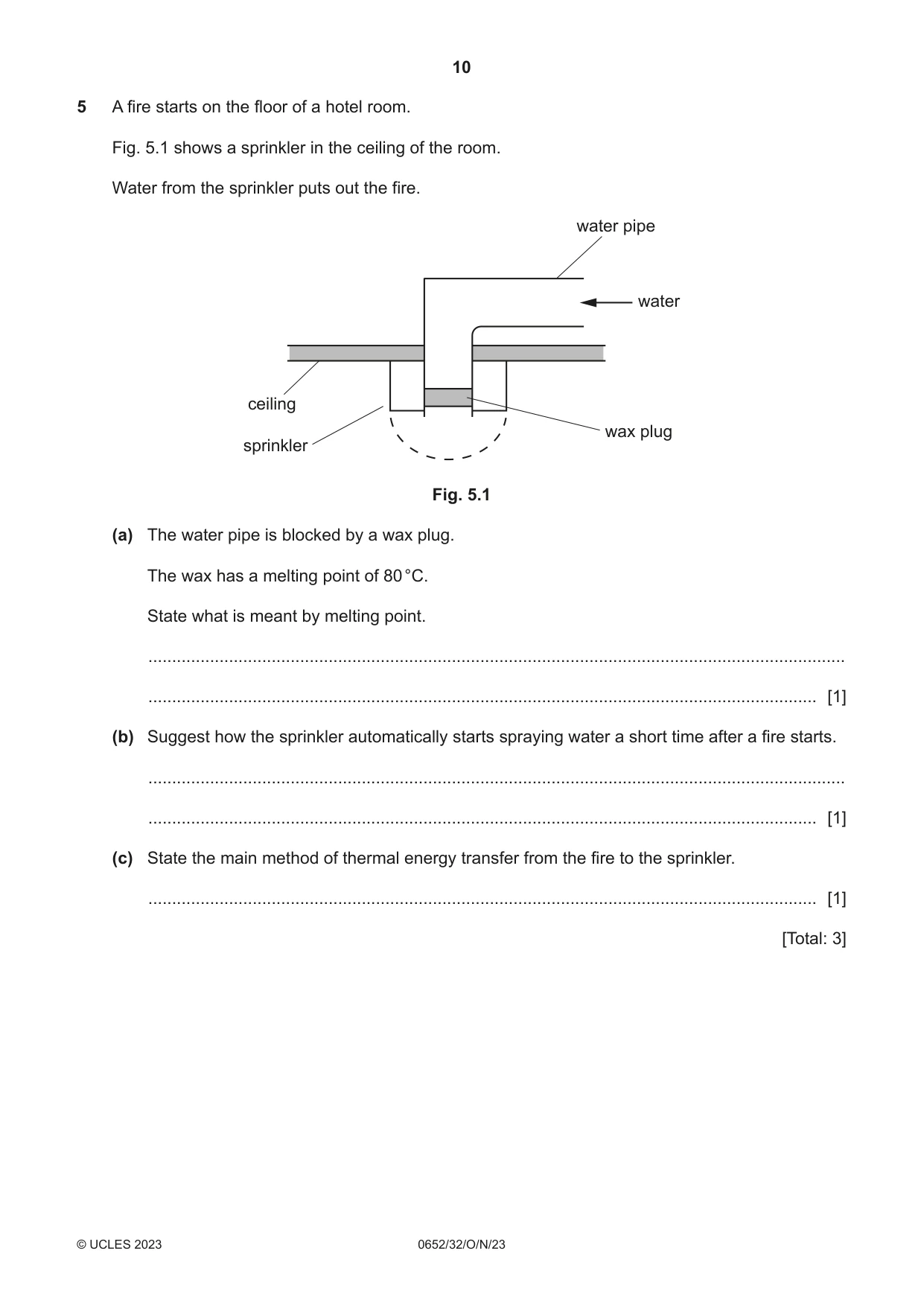 Cambridge IGCSE Physical Science 0652 2023 Oct/Nov Paper 3 · Variant 2 question paper, page 10 of 24
