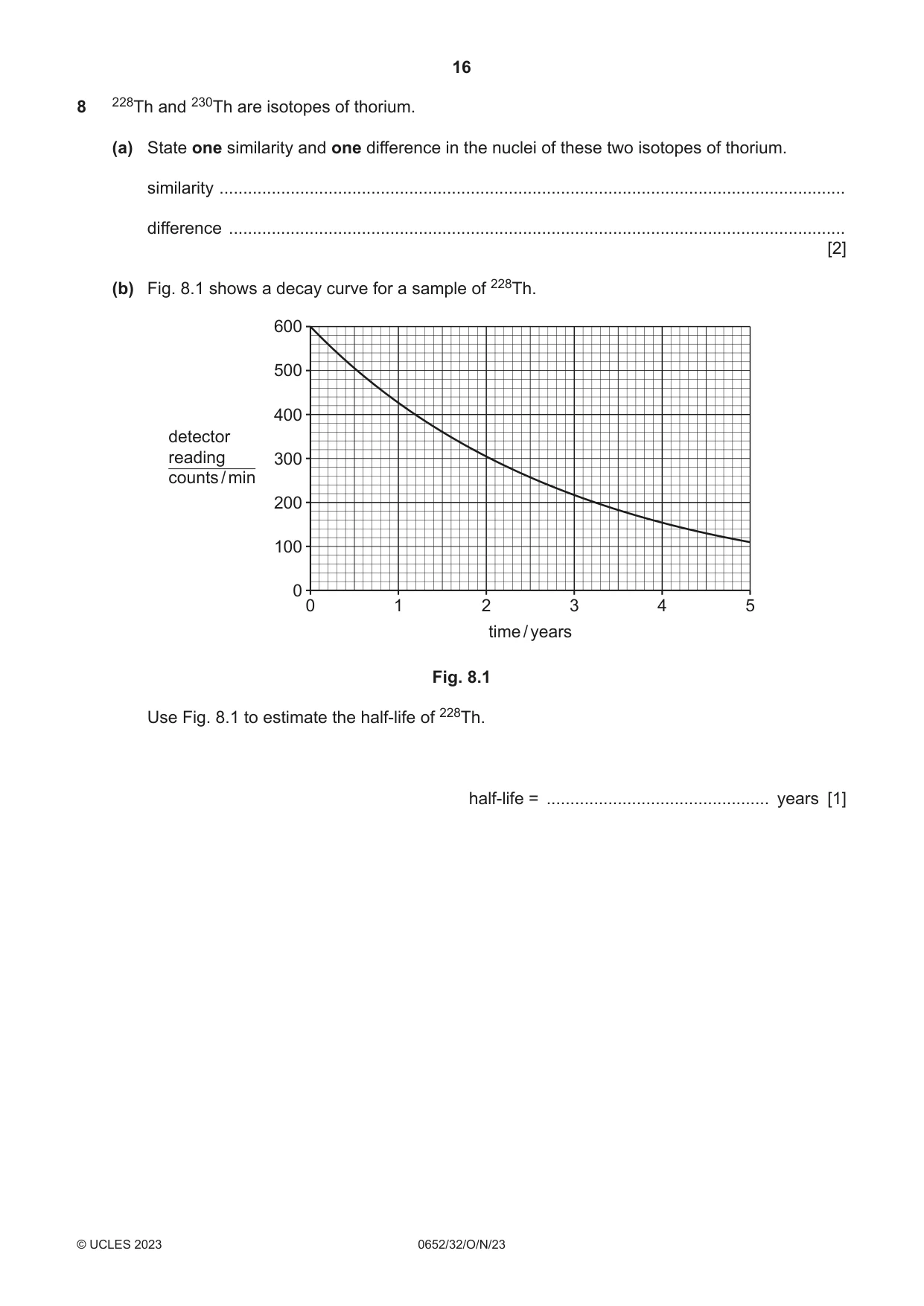 Cambridge IGCSE Physical Science 0652 2023 Oct/Nov Paper 3 · Variant 2 question paper, page 16 of 24