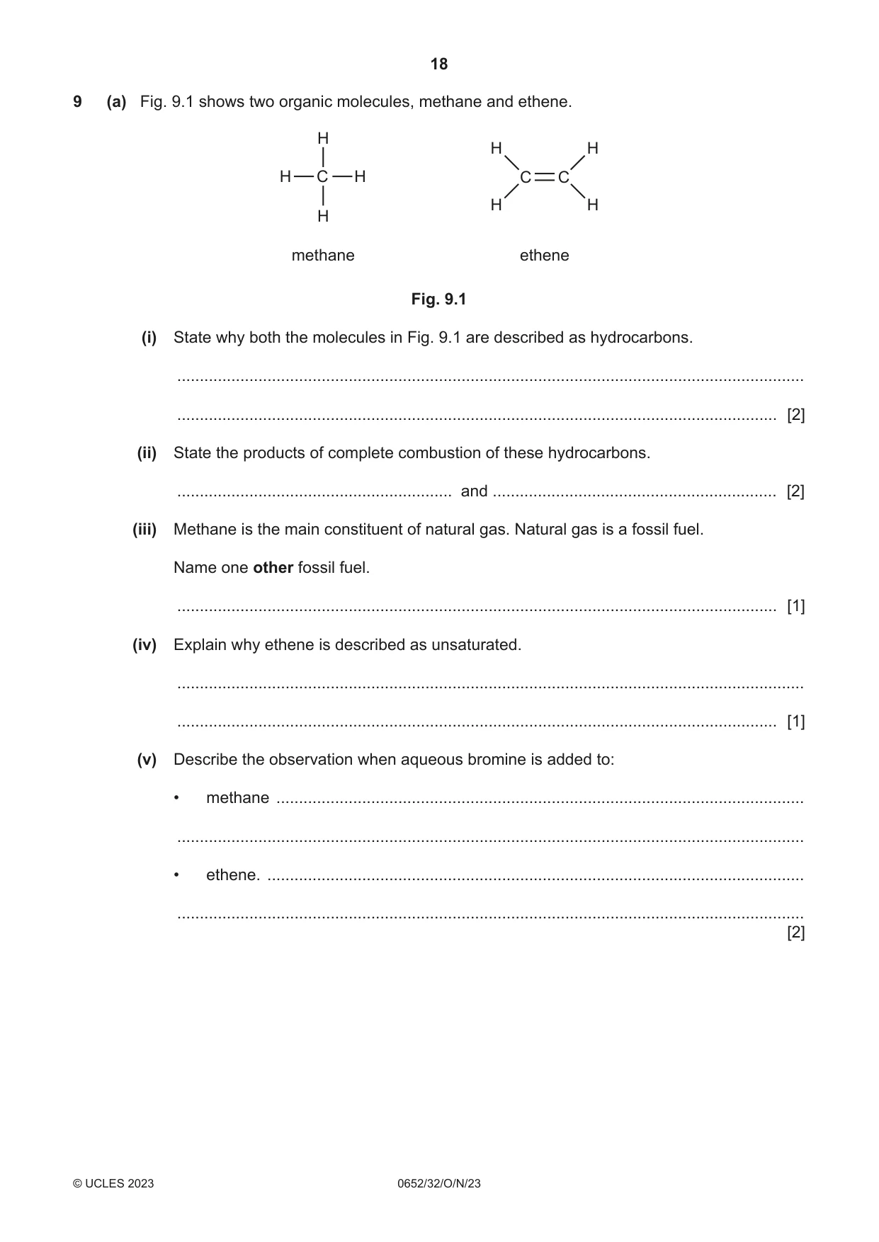 Cambridge IGCSE Physical Science 0652 2023 Oct/Nov Paper 3 · Variant 2 question paper, page 18 of 24