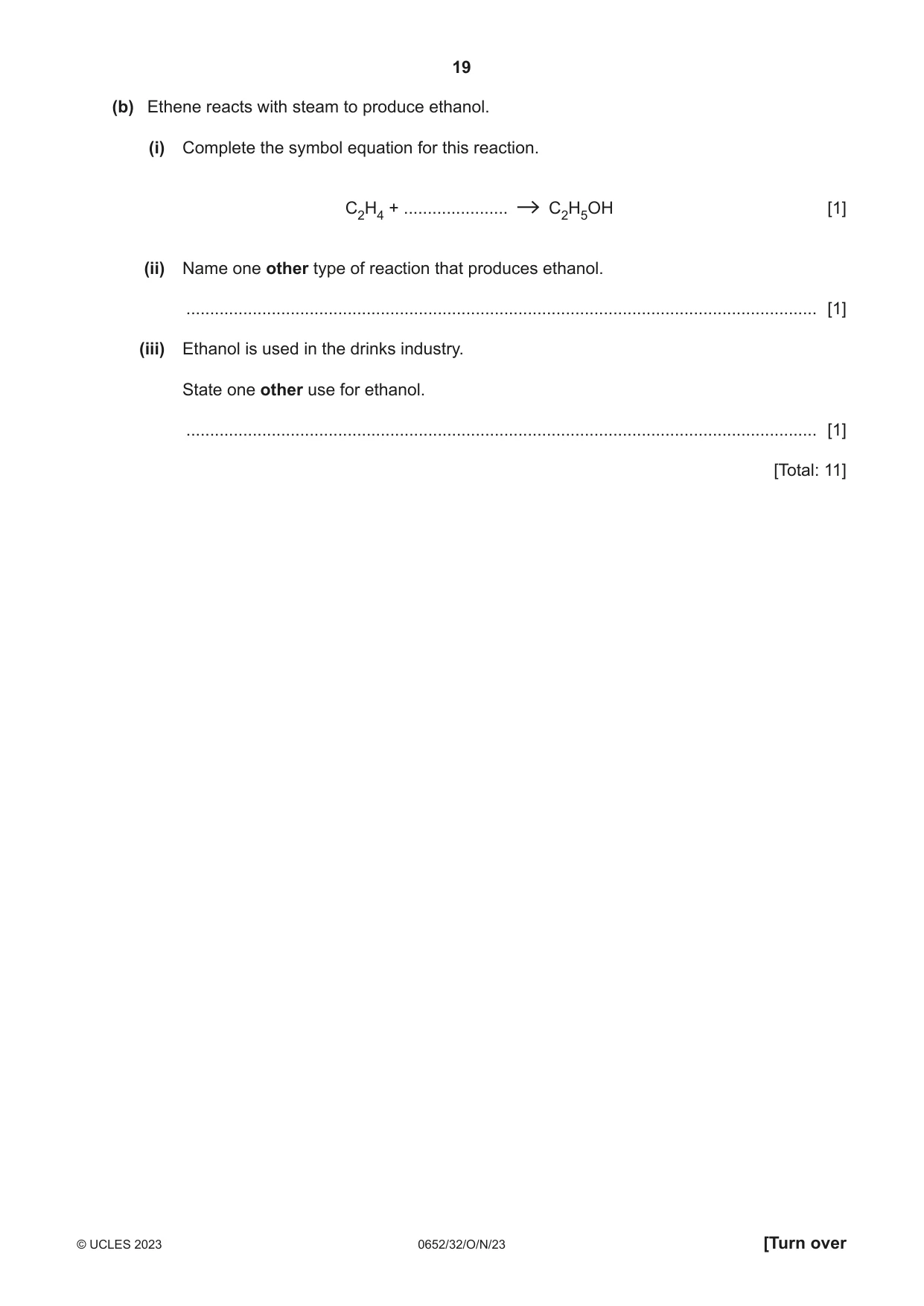 Cambridge IGCSE Physical Science 0652 2023 Oct/Nov Paper 3 · Variant 2 question paper, page 19 of 24