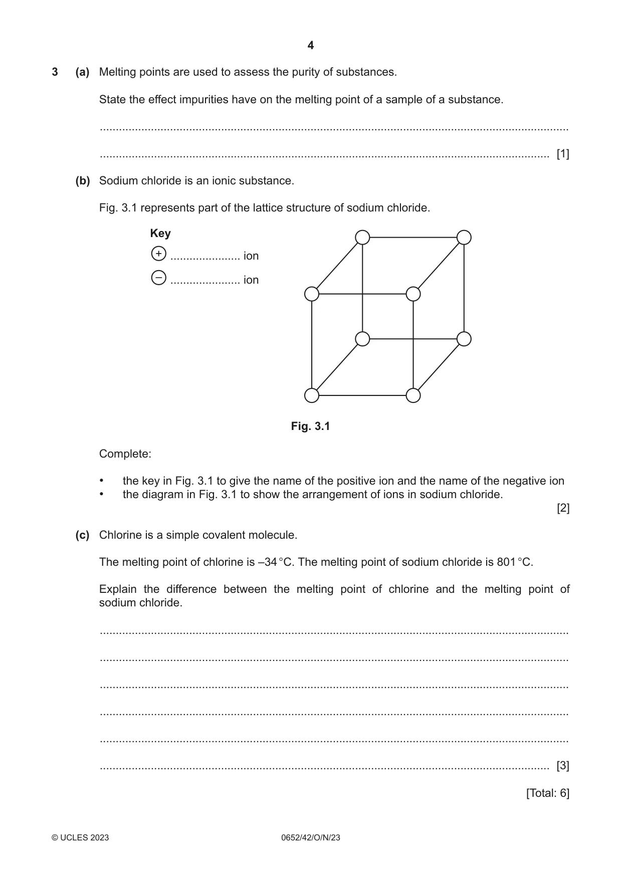 Cambridge IGCSE Physical Science 0652 2023 Oct/Nov Paper 4 · Variant 2 question paper, page 4 of 24