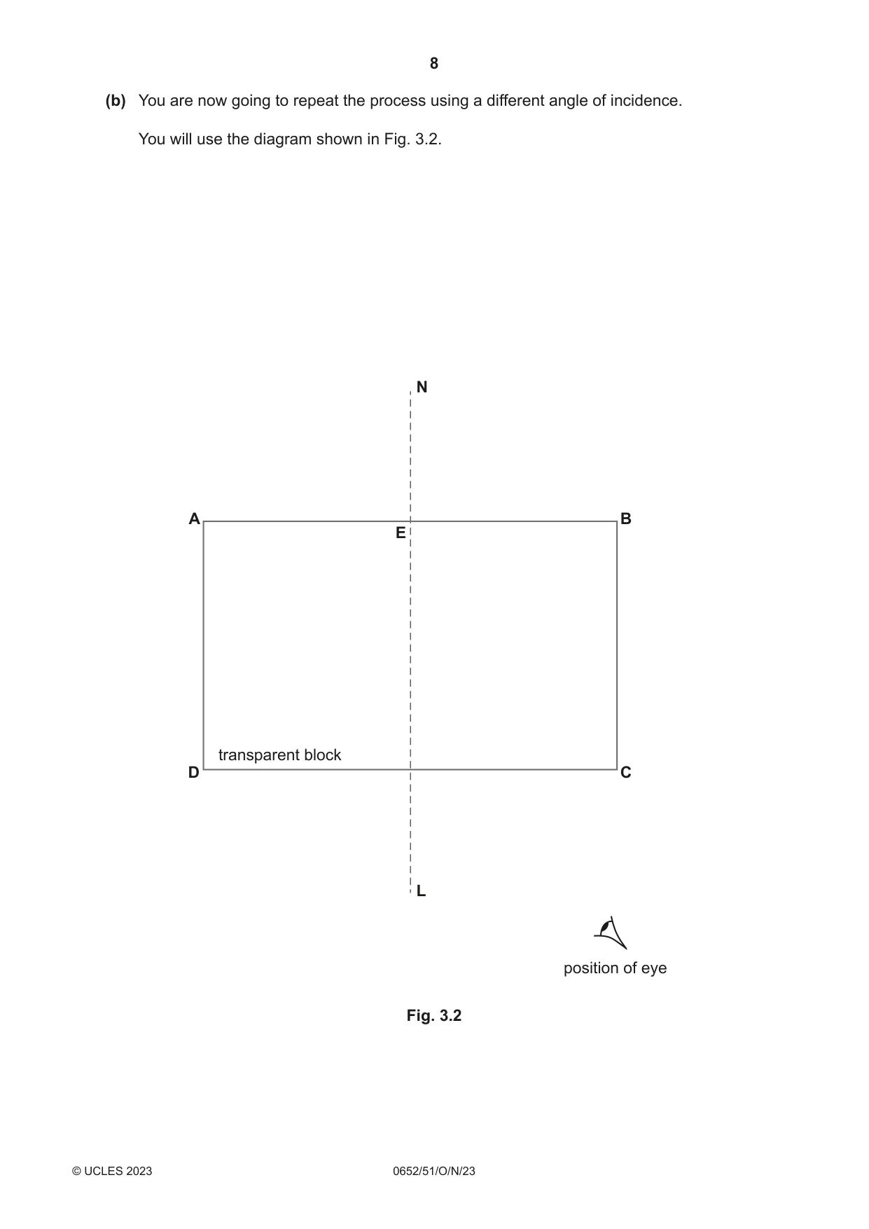 Cambridge IGCSE Physical Science 0652 2023 Oct/Nov Paper 5 · Variant 1 question paper, page 8 of 16