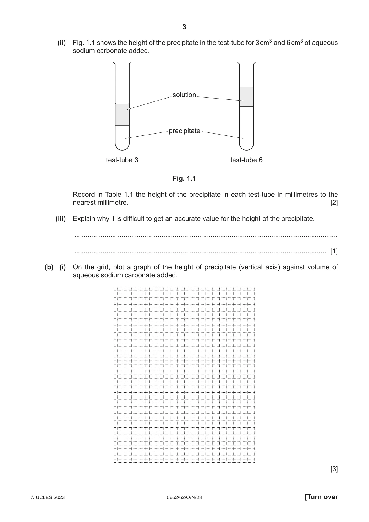 Cambridge IGCSE Physical Science 0652 2023 Oct/Nov Paper 6 · Variant 2 question paper, page 3 of 16