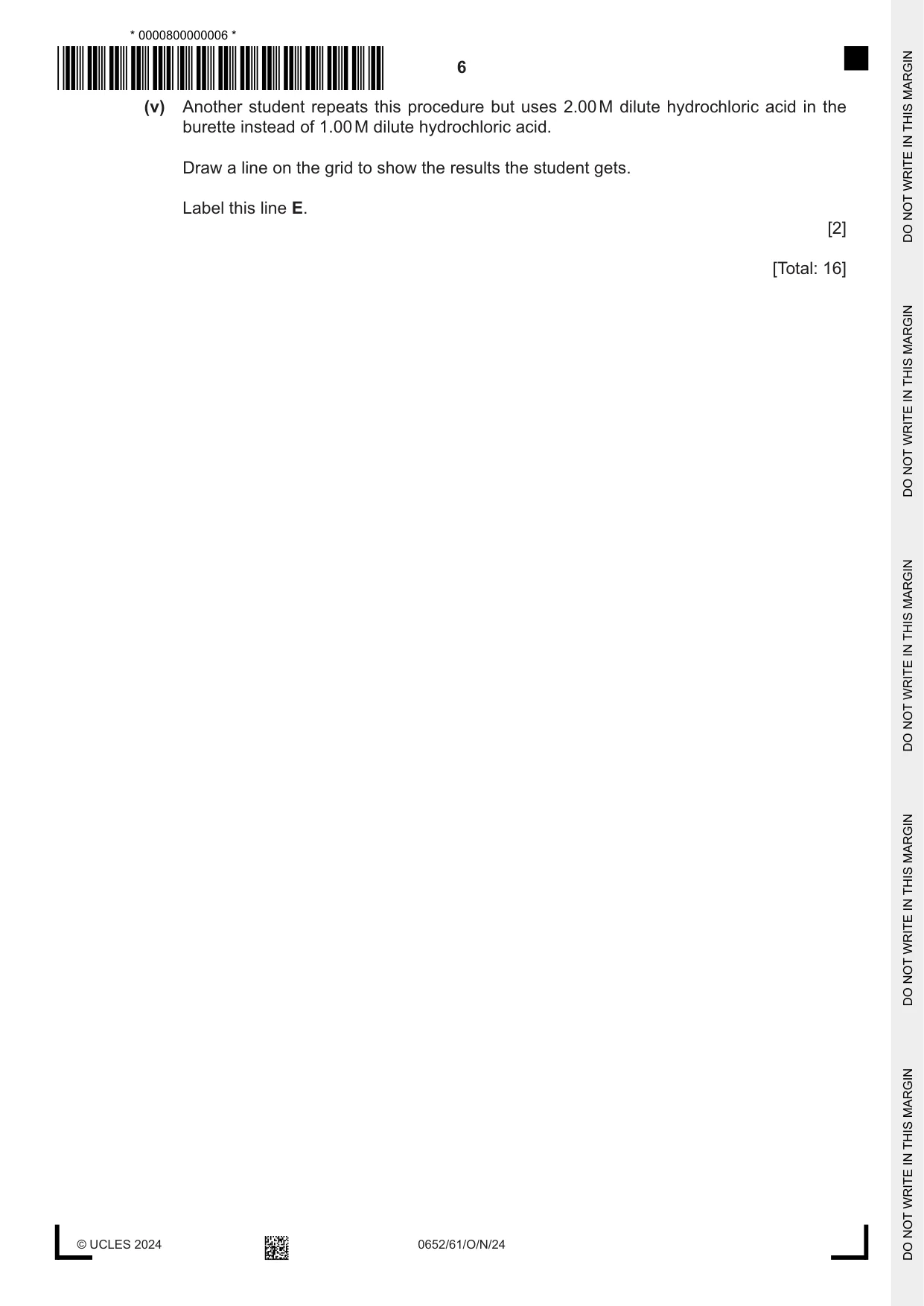 Cambridge IGCSE Physical Science 0652 2024 Oct/Nov Paper 6 · Variant 1 question paper, page 6 of 16