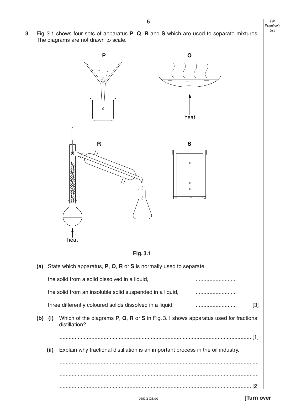 Cambridge IGCSE Science - Combined 0653 2002 Oct/Nov Paper 2 · Variant 1 question paper, page 5 of 16