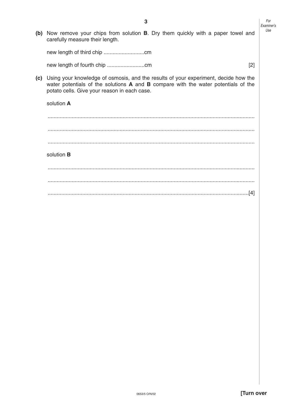 Cambridge IGCSE Science - Combined 0653 2002 Oct/Nov Paper 5 · Variant 1 question paper, page 3 of 12