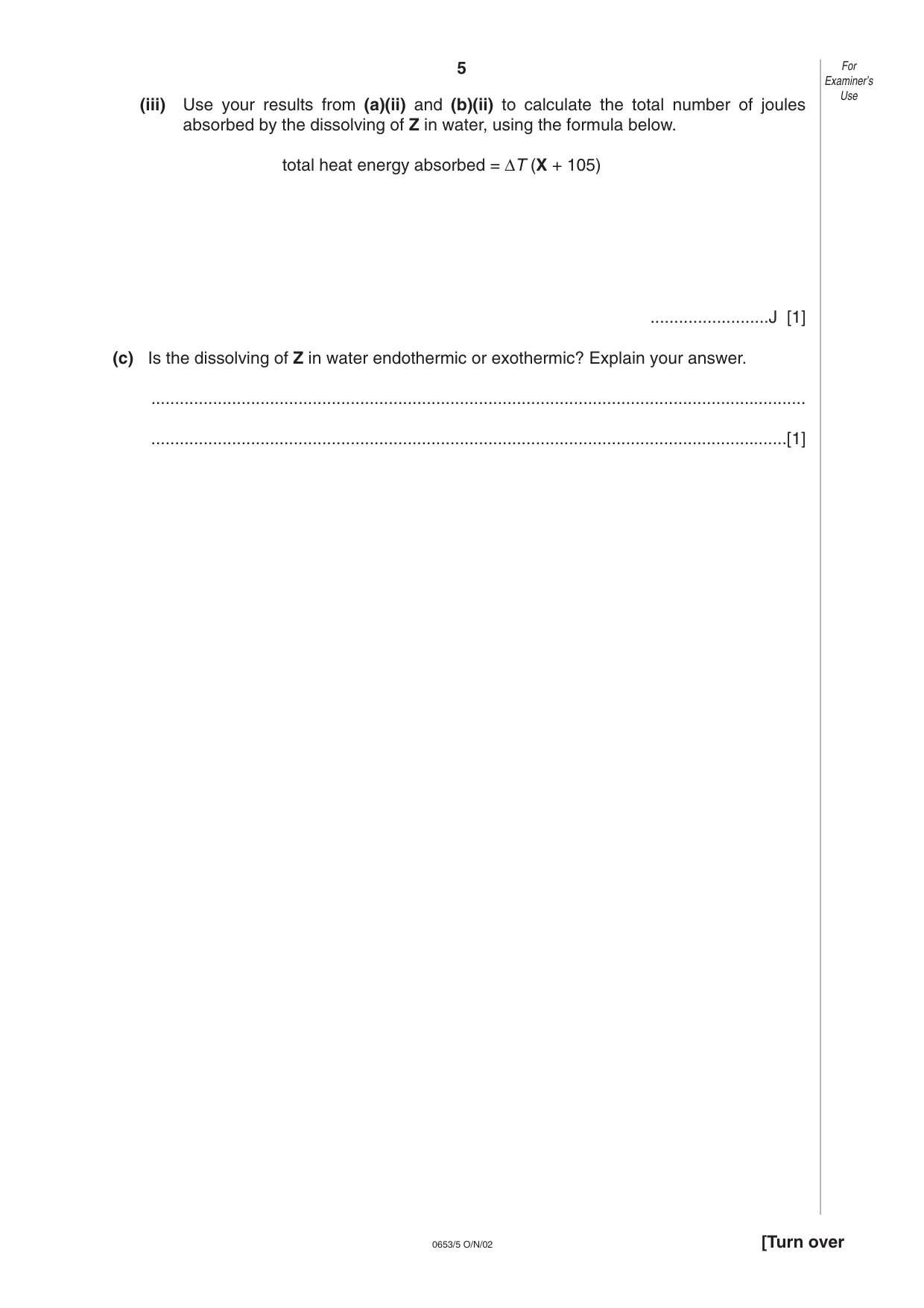 Cambridge IGCSE Science - Combined 0653 2002 Oct/Nov Paper 5 · Variant 1 question paper, page 5 of 12