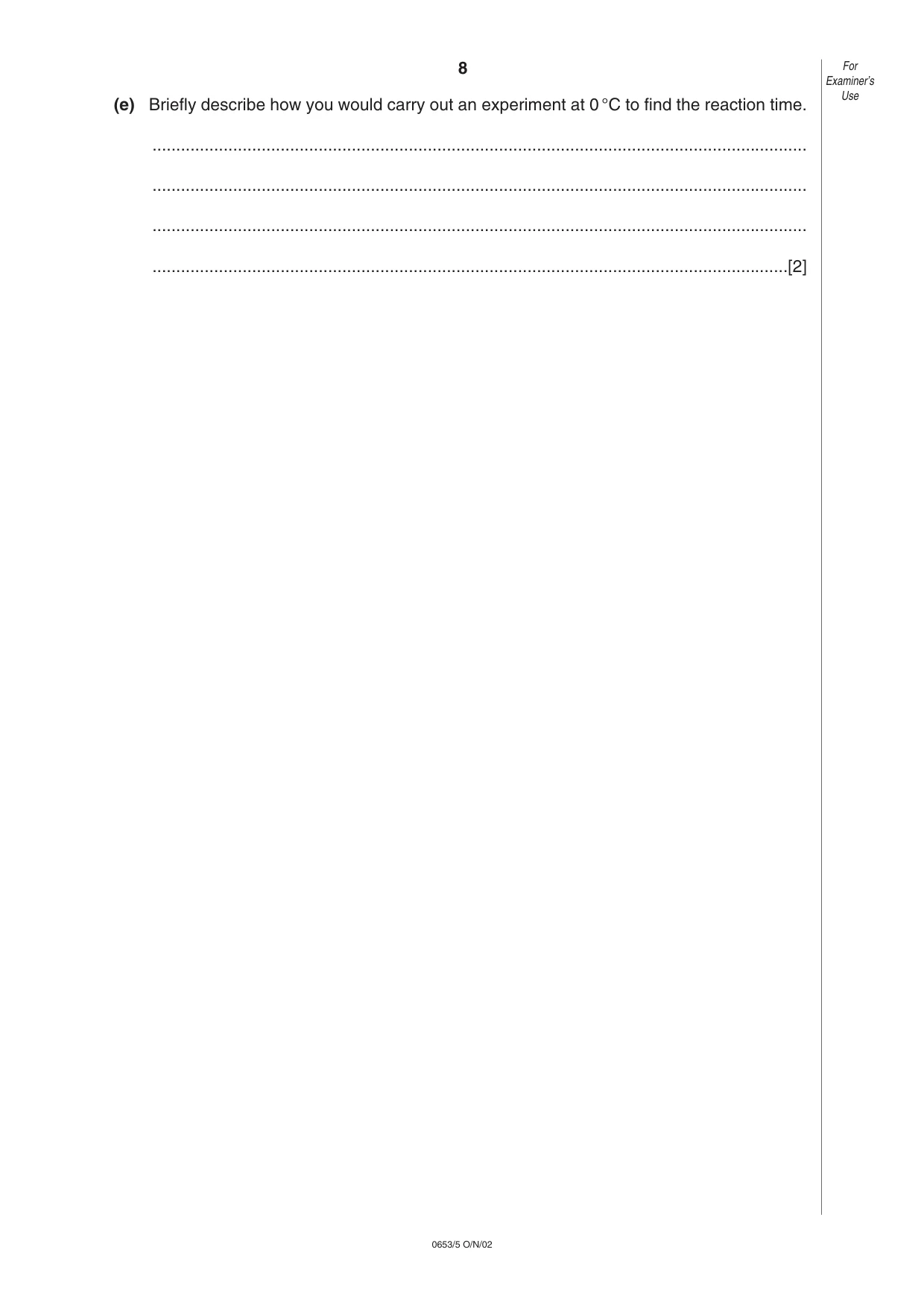 Cambridge IGCSE Science - Combined 0653 2002 Oct/Nov Paper 5 · Variant 1 question paper, page 8 of 12